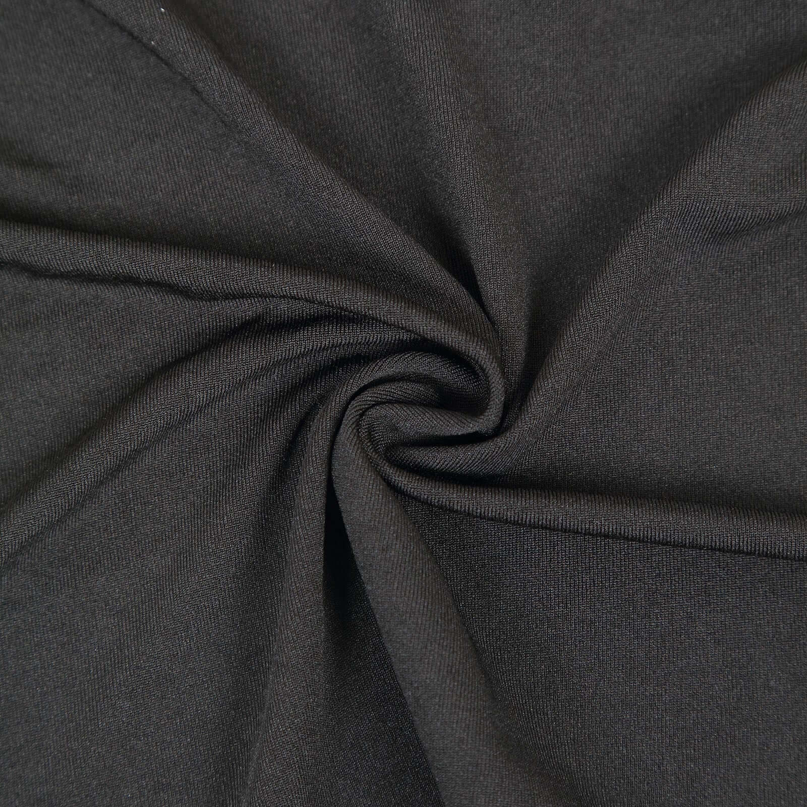 Custom-Fitted 6ft Matte Black Spandex Half Moon Chiara Wedding Arch Backdrop Cover