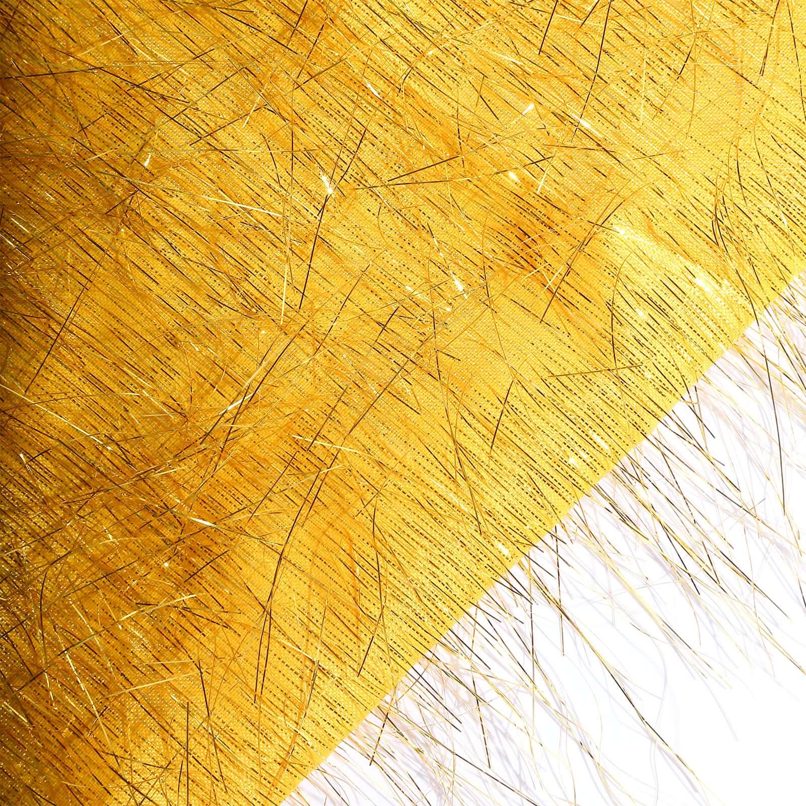 Get 3-Piece Gold Metallic Fringe Chiara Wedding Arch Covers - 5ft, 6ft, 7ft