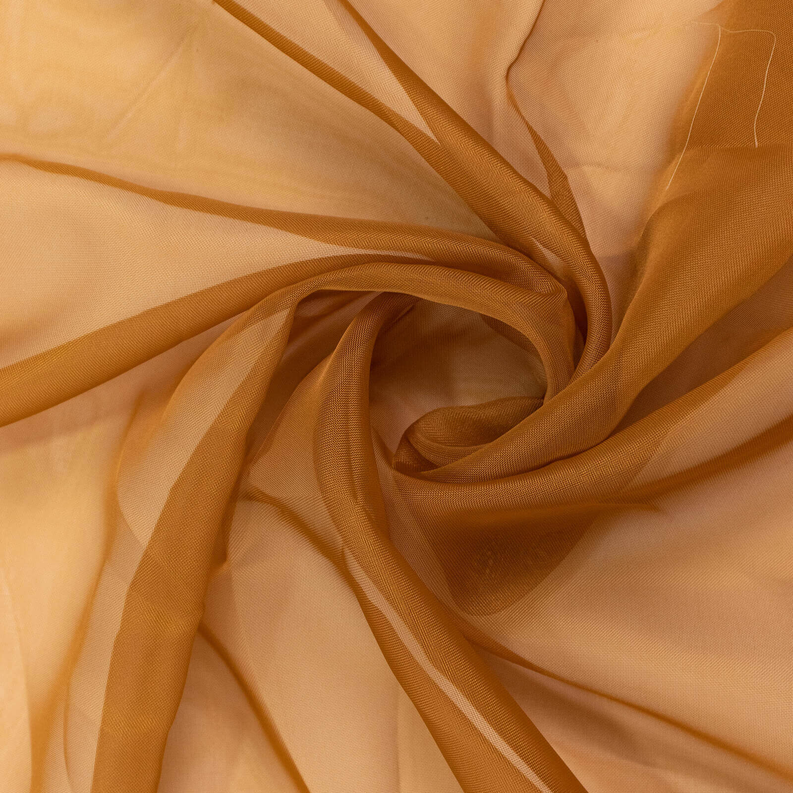 5ft x 32ft Gold Premium Chiffon Curtain Panel - Durable Flame Resistant! Ideal for Events