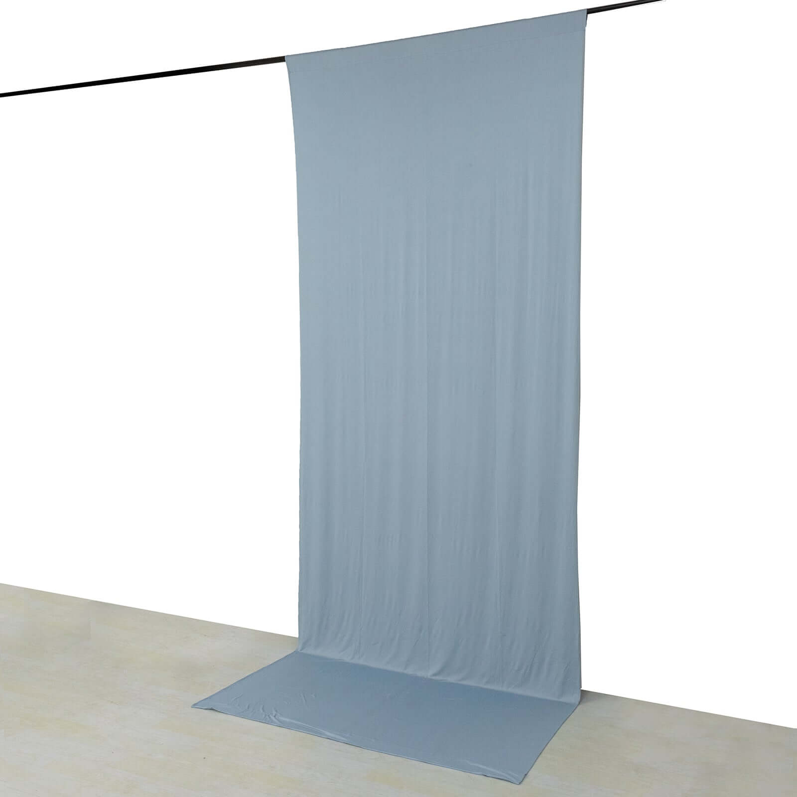Hot! Dusty Blue 4-Way Stretch Spandex Wrinkle-Free Event Curtain - 5ftx12ft