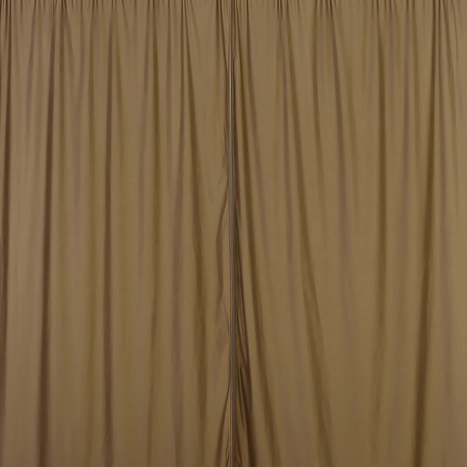 Hot Sale! 2-Pack Taupe Scuba Polyester Event Curtains - 10ftx10ft, Wrinkle-Free Flame-Resistant Backdrops