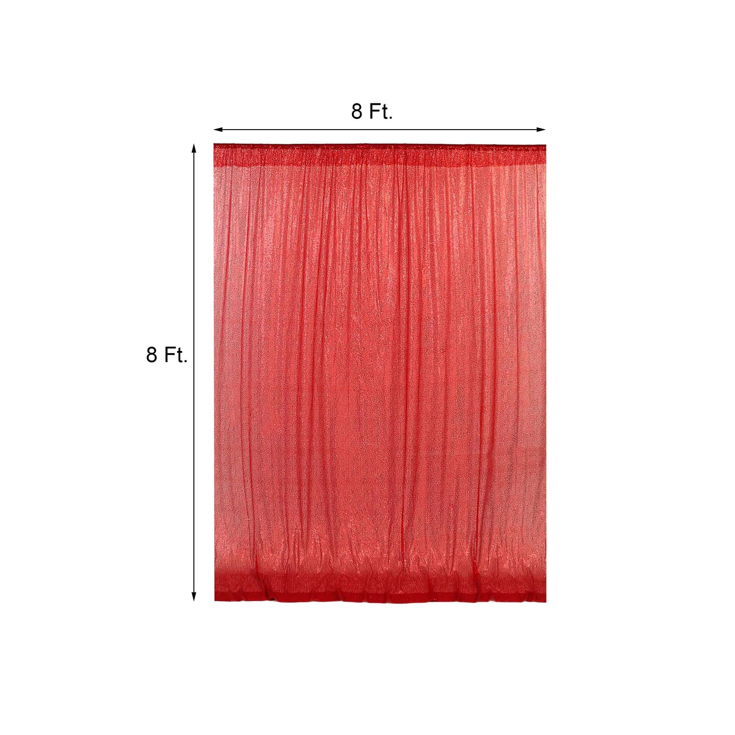 Hot Sale! 8ft by 8ft Red Sequin Event Curtain Drapes for Stunning Backdrops