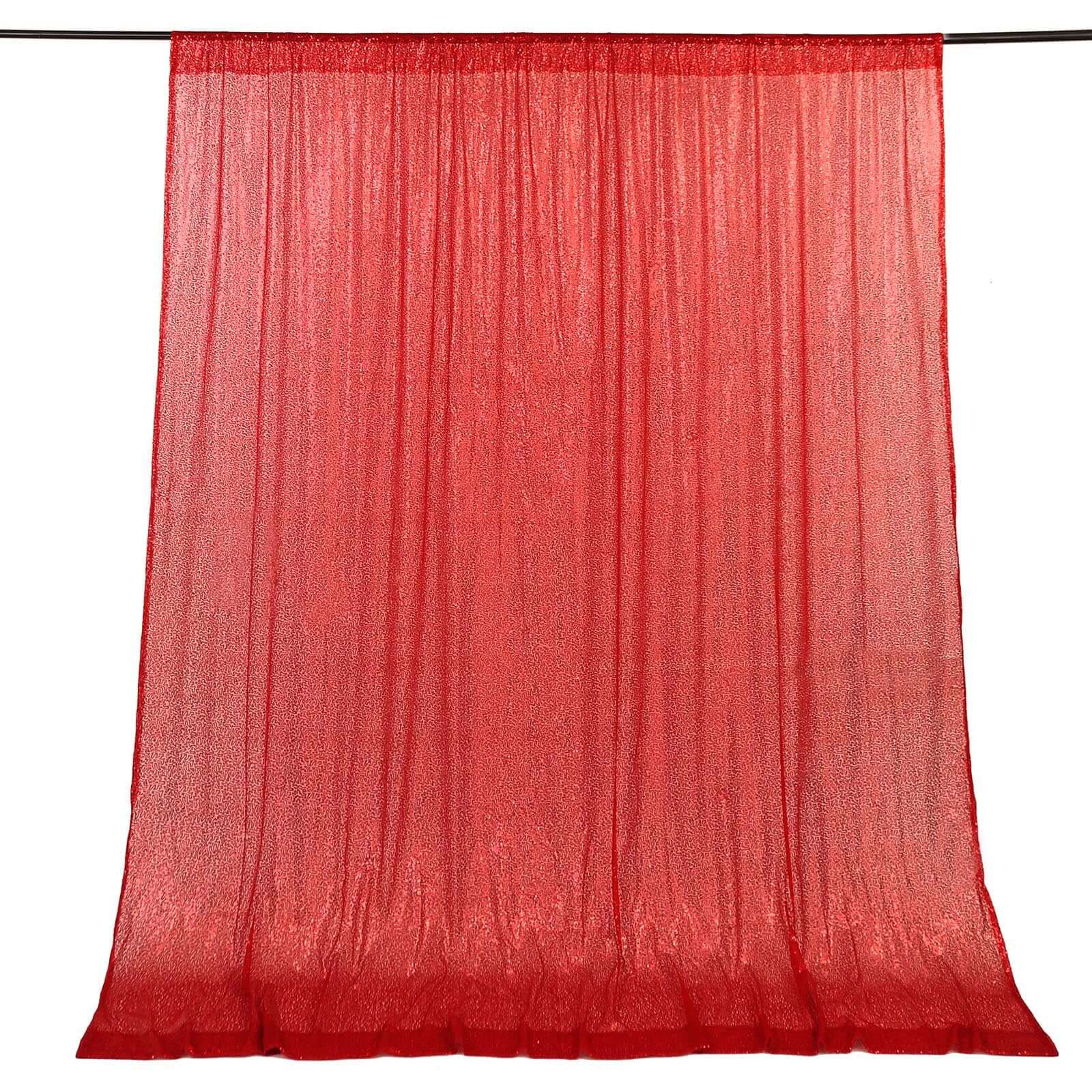 Hot Sale! 8ft by 8ft Red Sequin Event Curtain Drapes for Stunning Backdrops