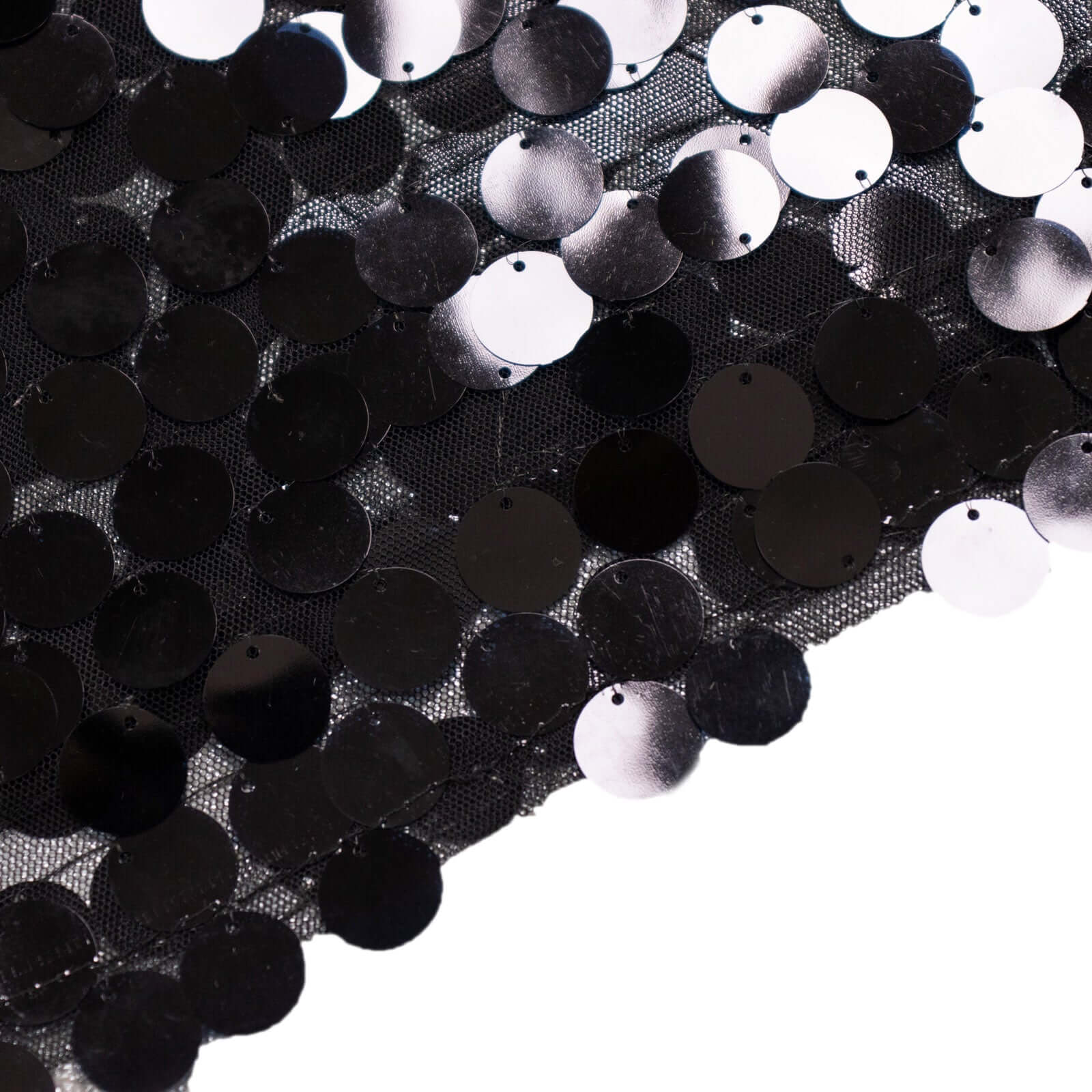 Hot Sale! 6ft Black Double-Sided Payette Sequin Wedding Arch Cover for Half Moon Backdrop Stand