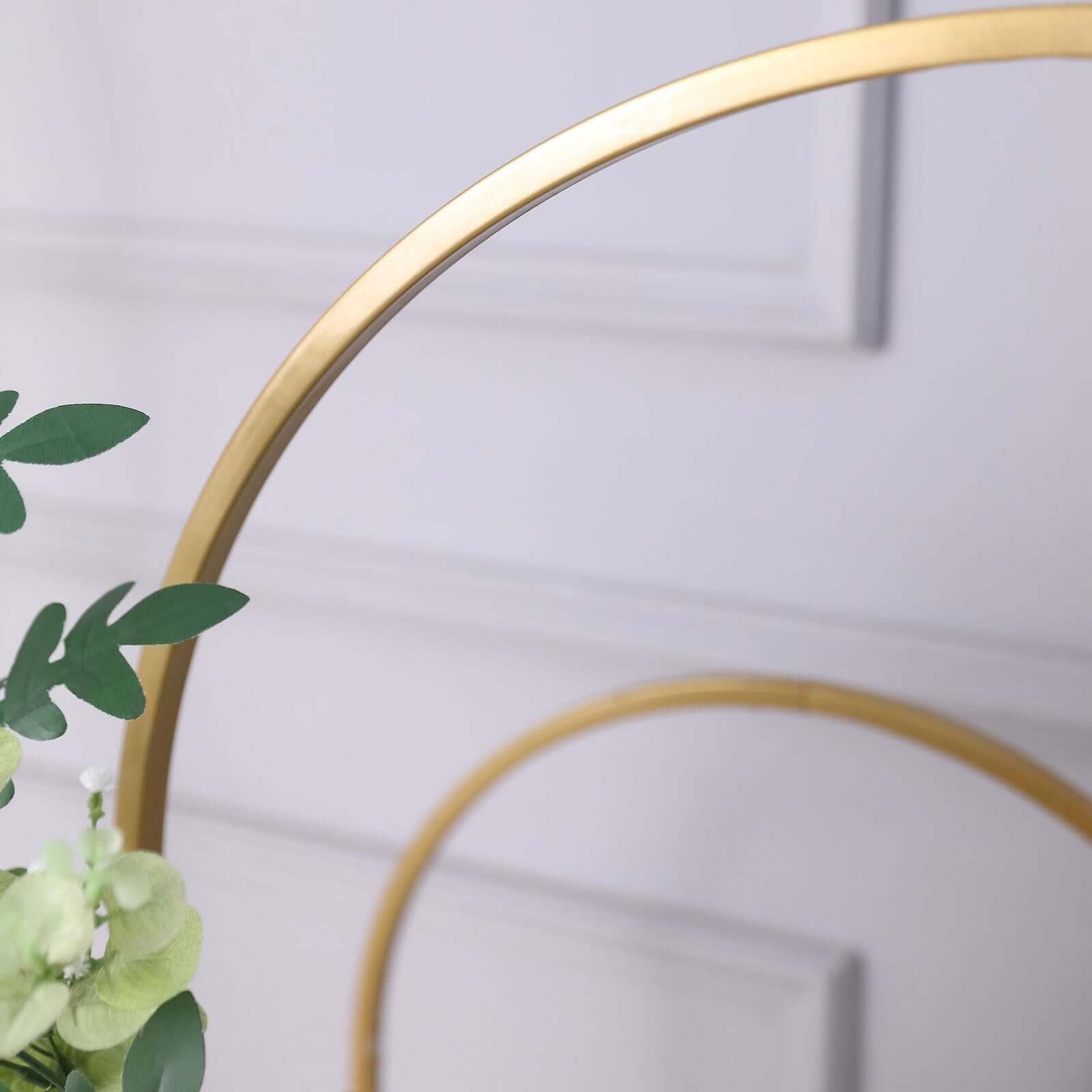 5ft Gold Metal Wedding Arch - Chiara Floral Display Frame with Round Top (Great Deal!)
