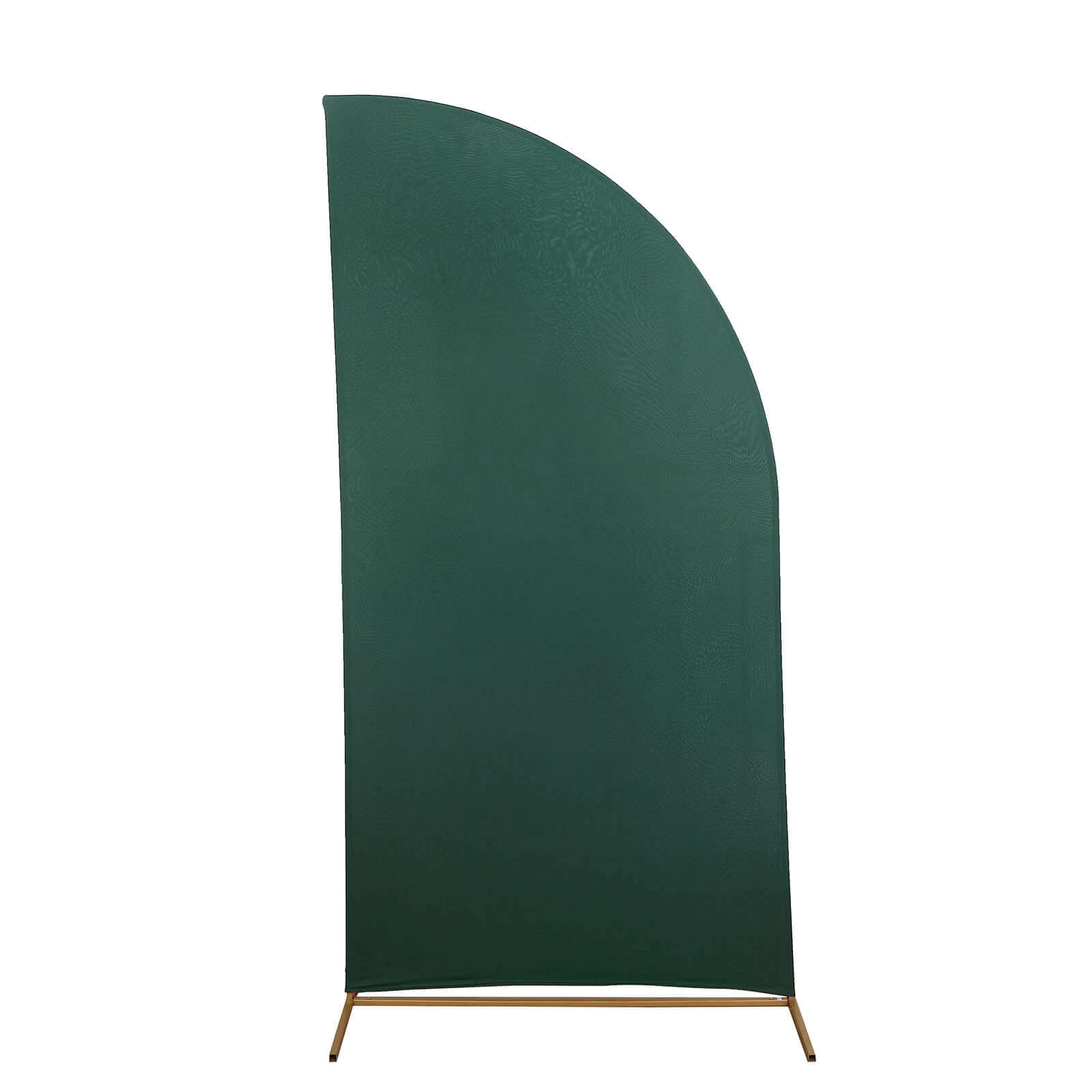 Custom Fitted 7ft Matte Hunter Emerald Green Spandex Half Moon Chiara Wedding Arch Backdrop Cover