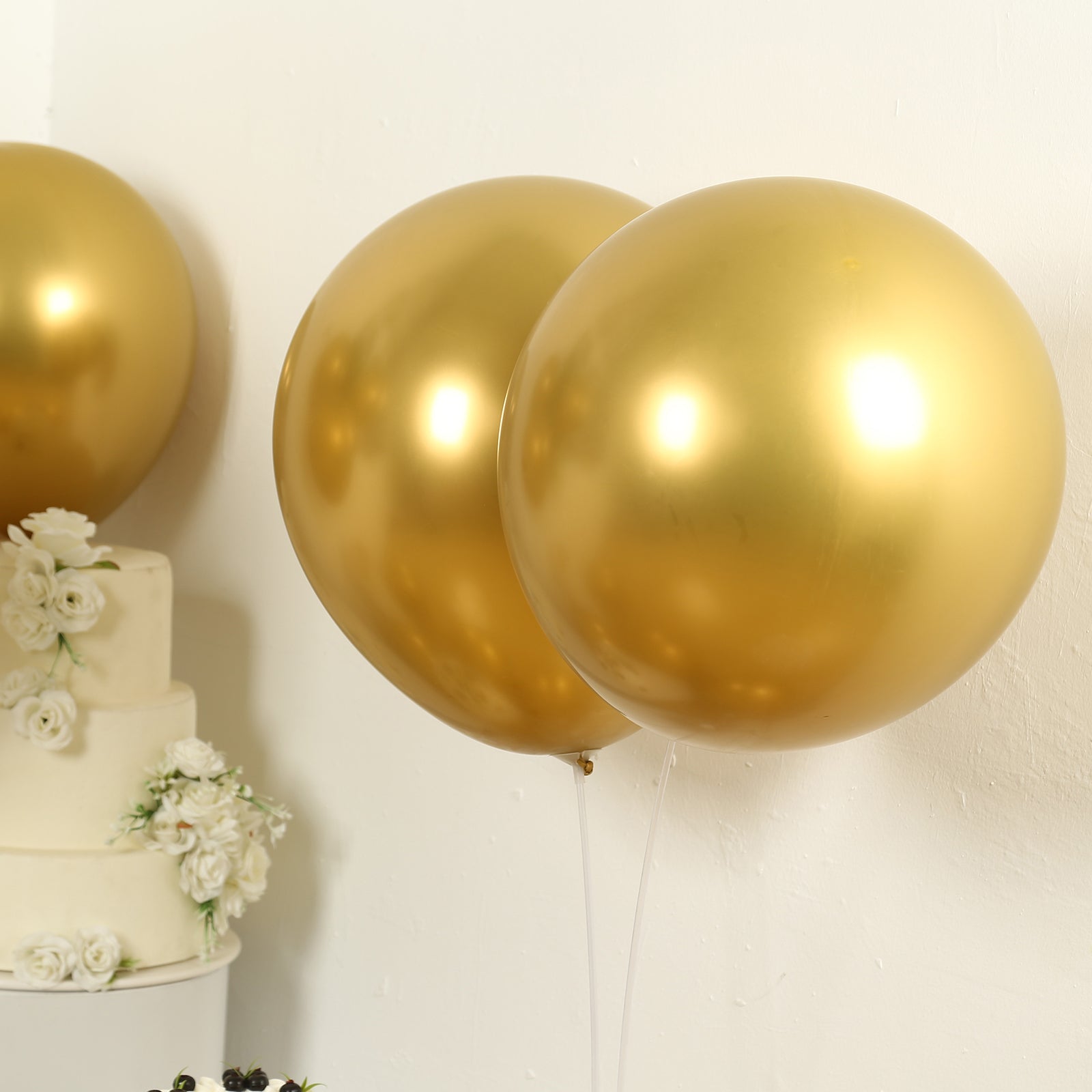 Hot Sale! 10-Pack 18-Inch Chrome Gold Biodegradable Latex Metallic Party Balloons