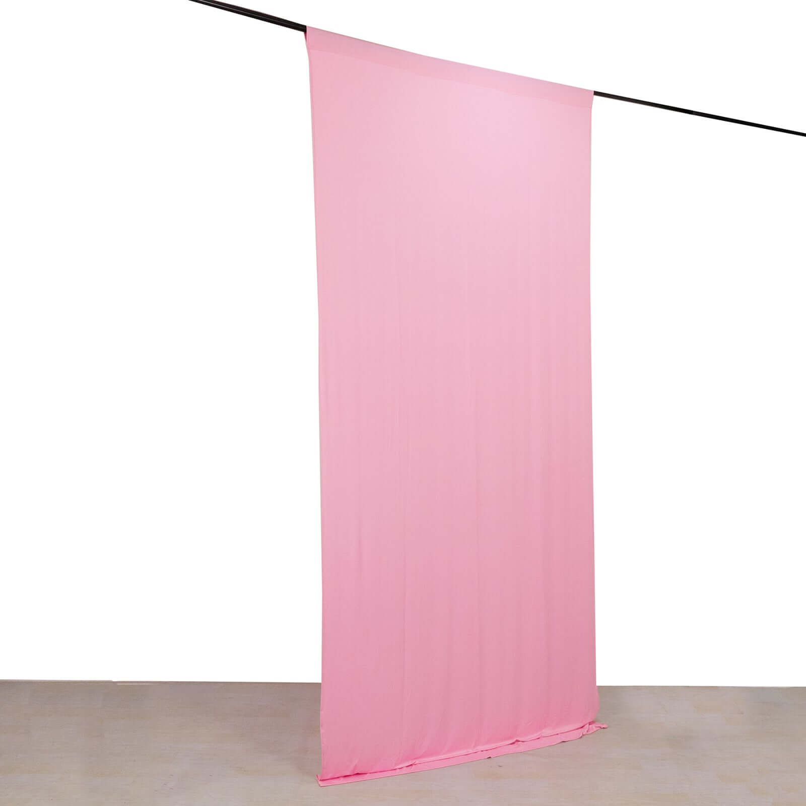 Pink Wrinkle-Free 4-Way Stretch Spandex Event Backdrop Drapes with Rod Pockets - 5ft x 10ft