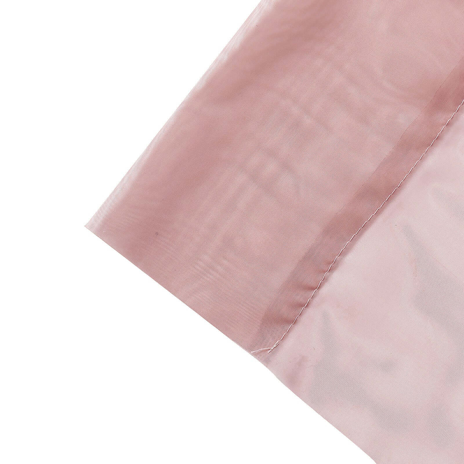 5ft x 32ft High - Quality Dusty Rose Chiffon Flame - Resistant Curtain Panel with Rod Pocket