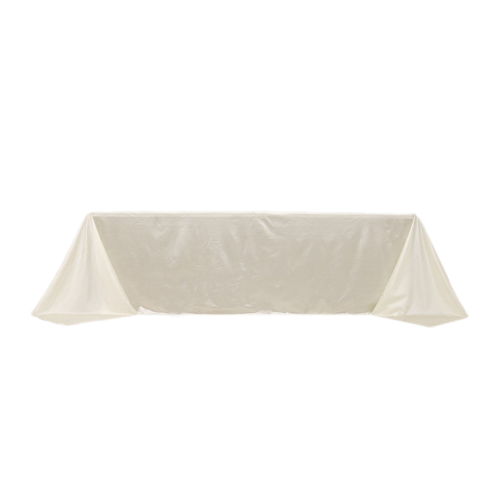 Premium Wrinkle-Free & Stain-Resistant Shimmering Pearl White Scuba Tablecloth 90x156