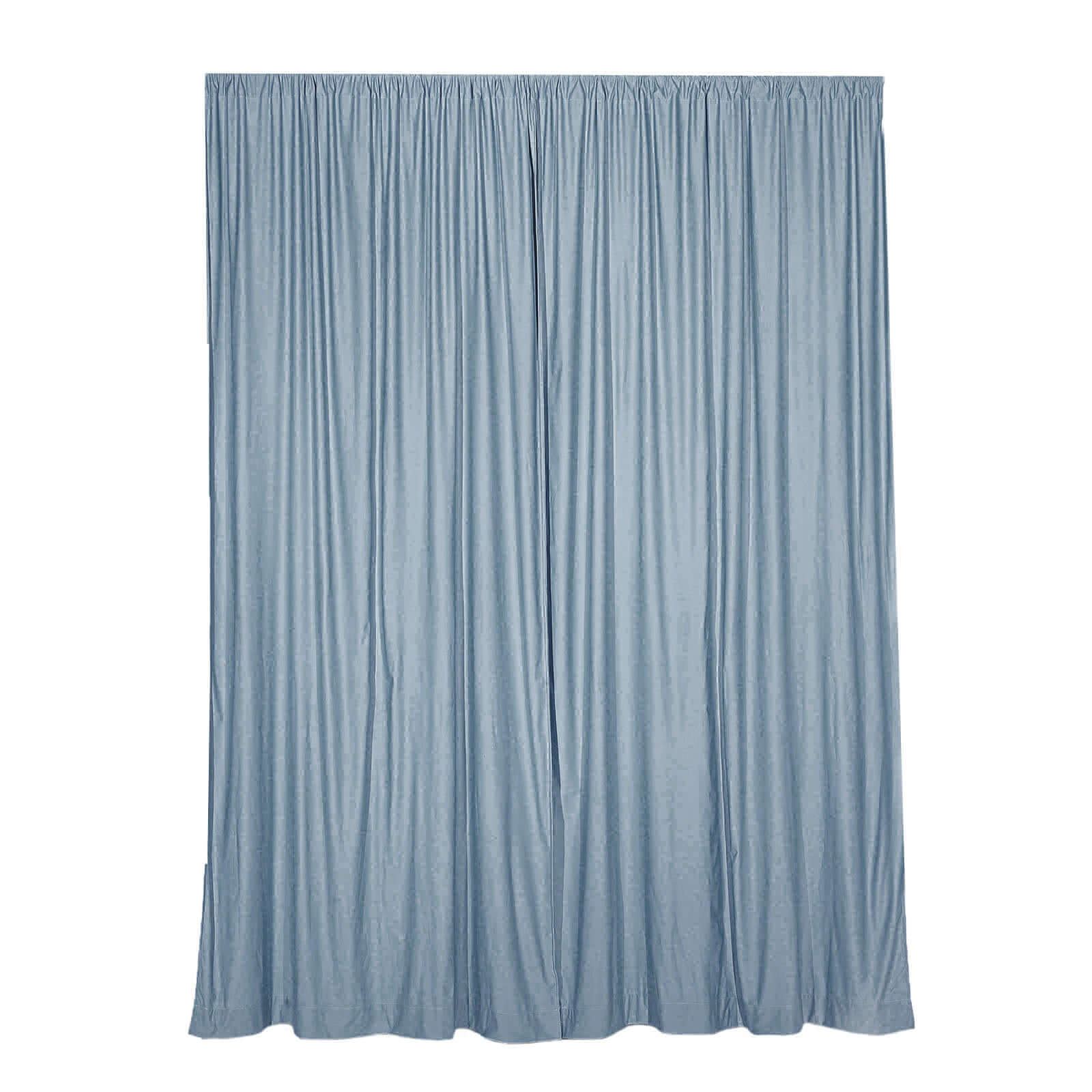 Hot Sale! 2 Pack 10ftx10ft Dusty Blue Scuba Polyester Wrinkle-Free Flame-Resistant Event Curtain Drapes with Rod Pockets