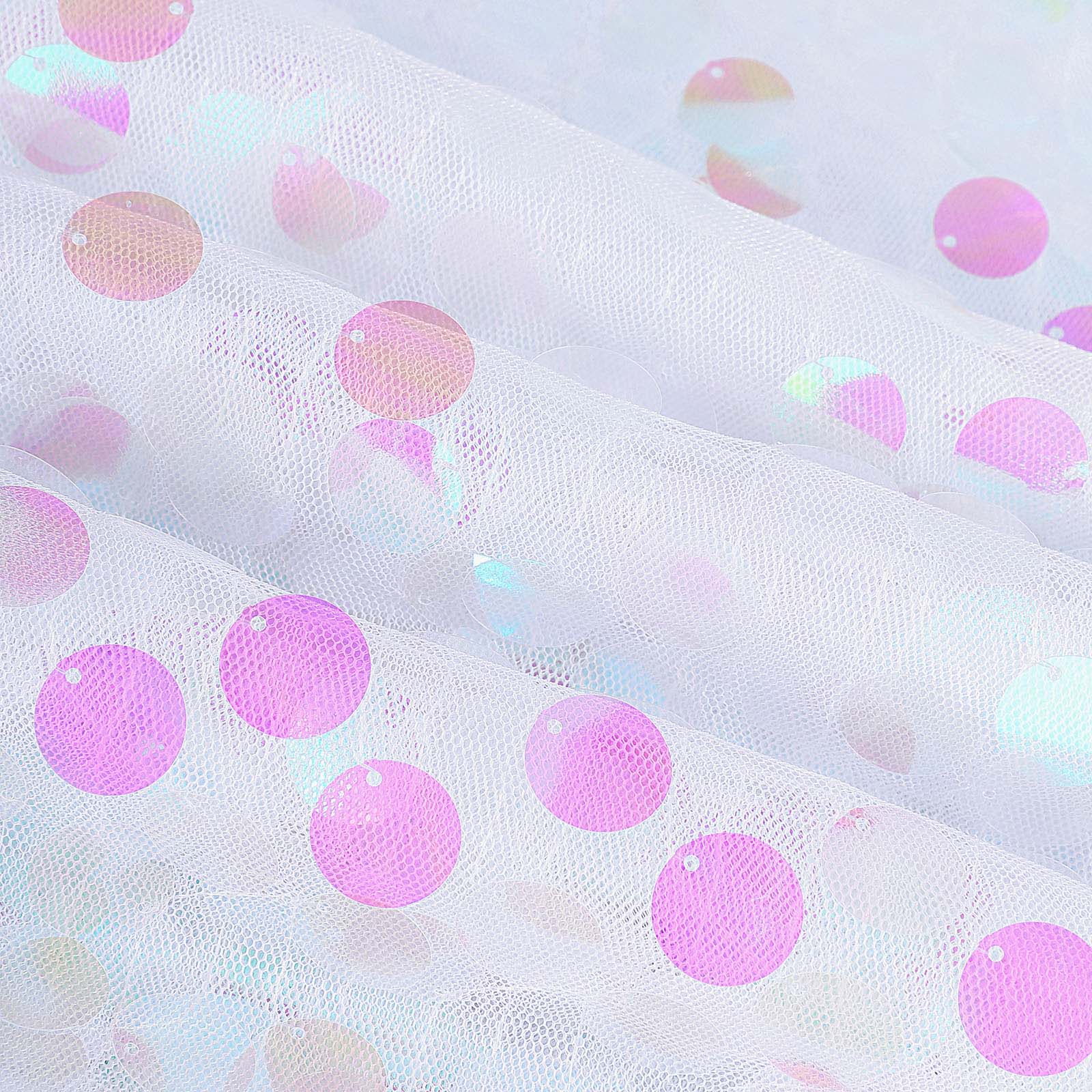 8ft by 8ft Iridescent Payette Big Sequin Event Drapes for Backdrop
