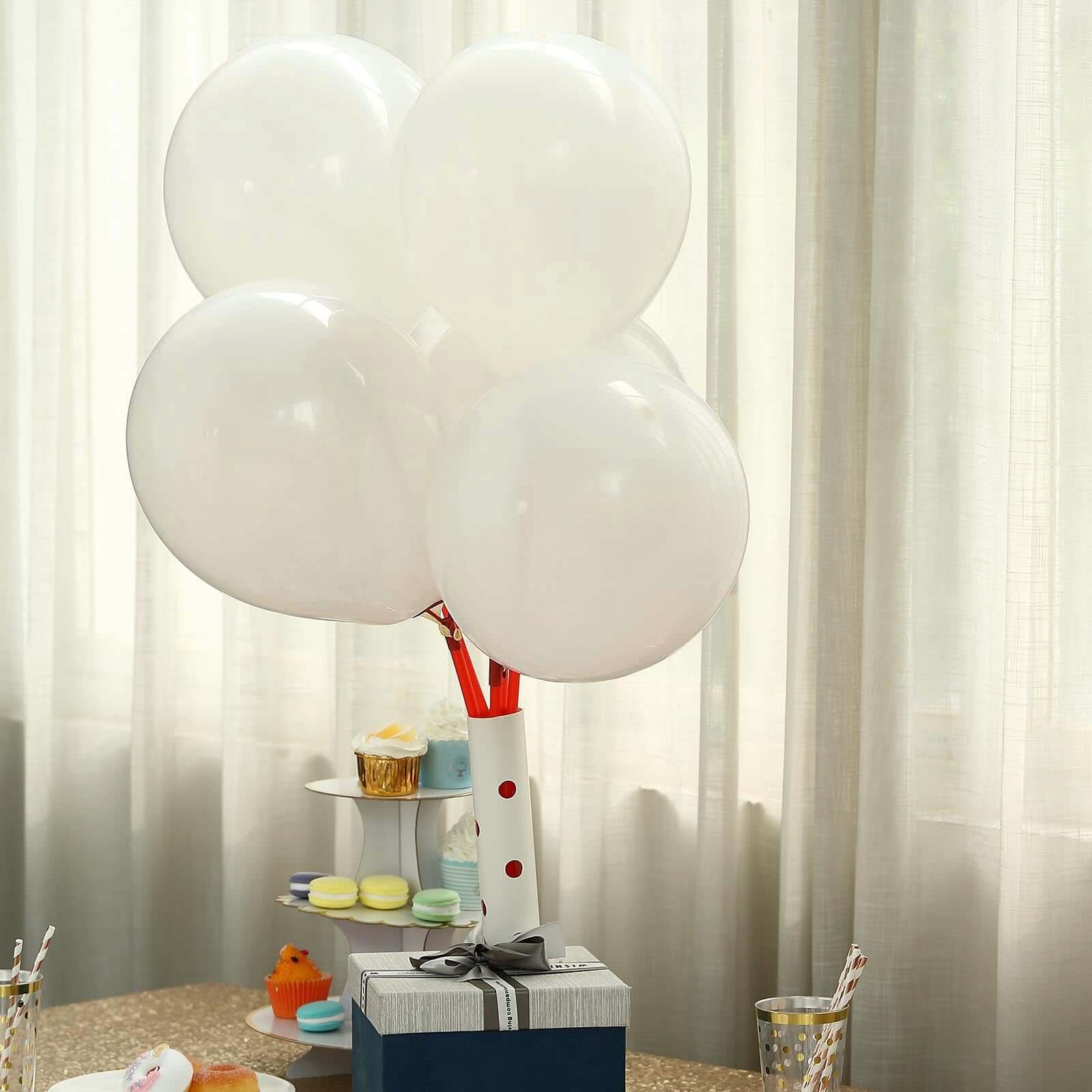 Get 25-Pack of 10-Inch Matte Pastel Off-White Latex Balloons for Great Party Decor