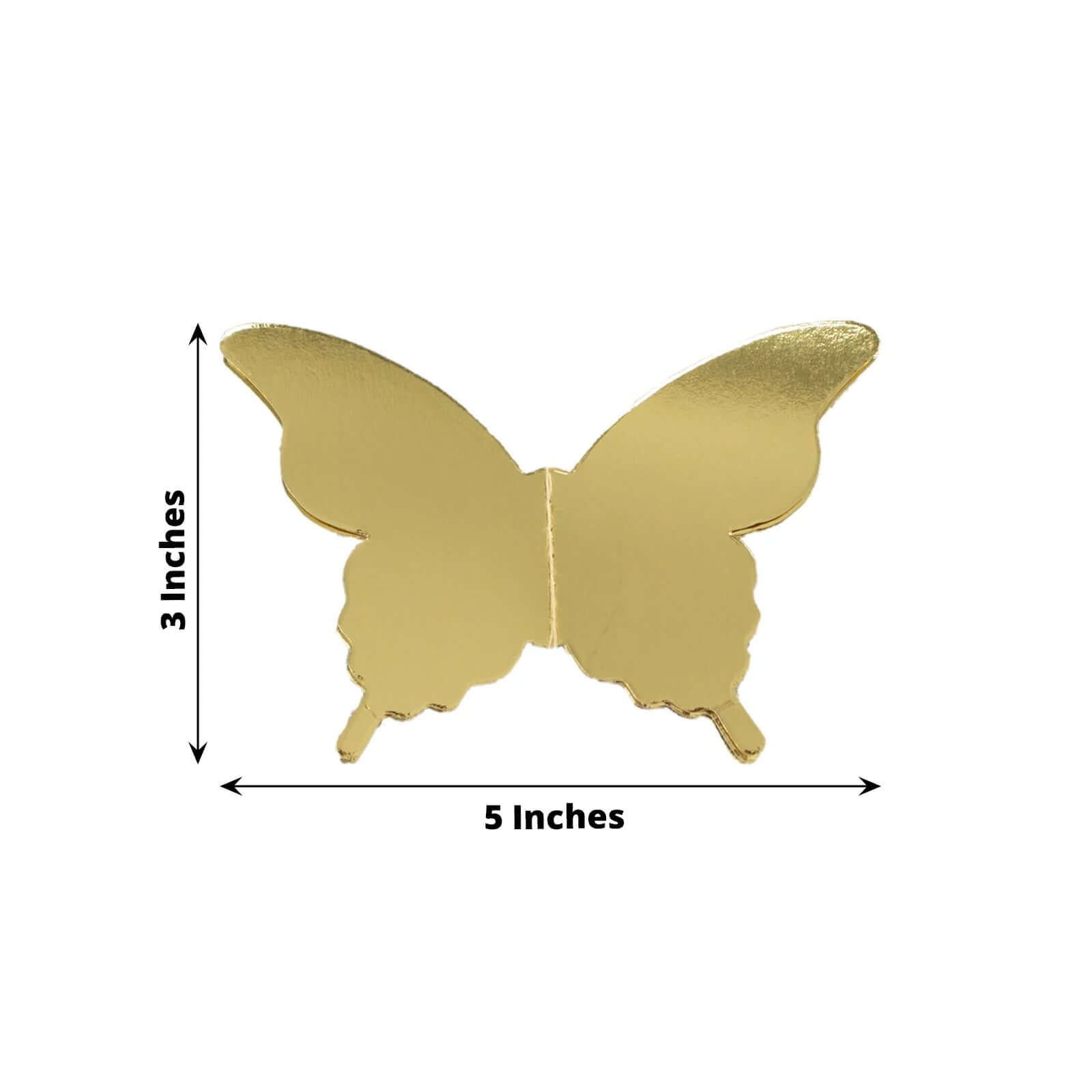 2-Piece Set of 9-Foot Metallic Gold 3D Paper Butterfly Hanging Party Streamers