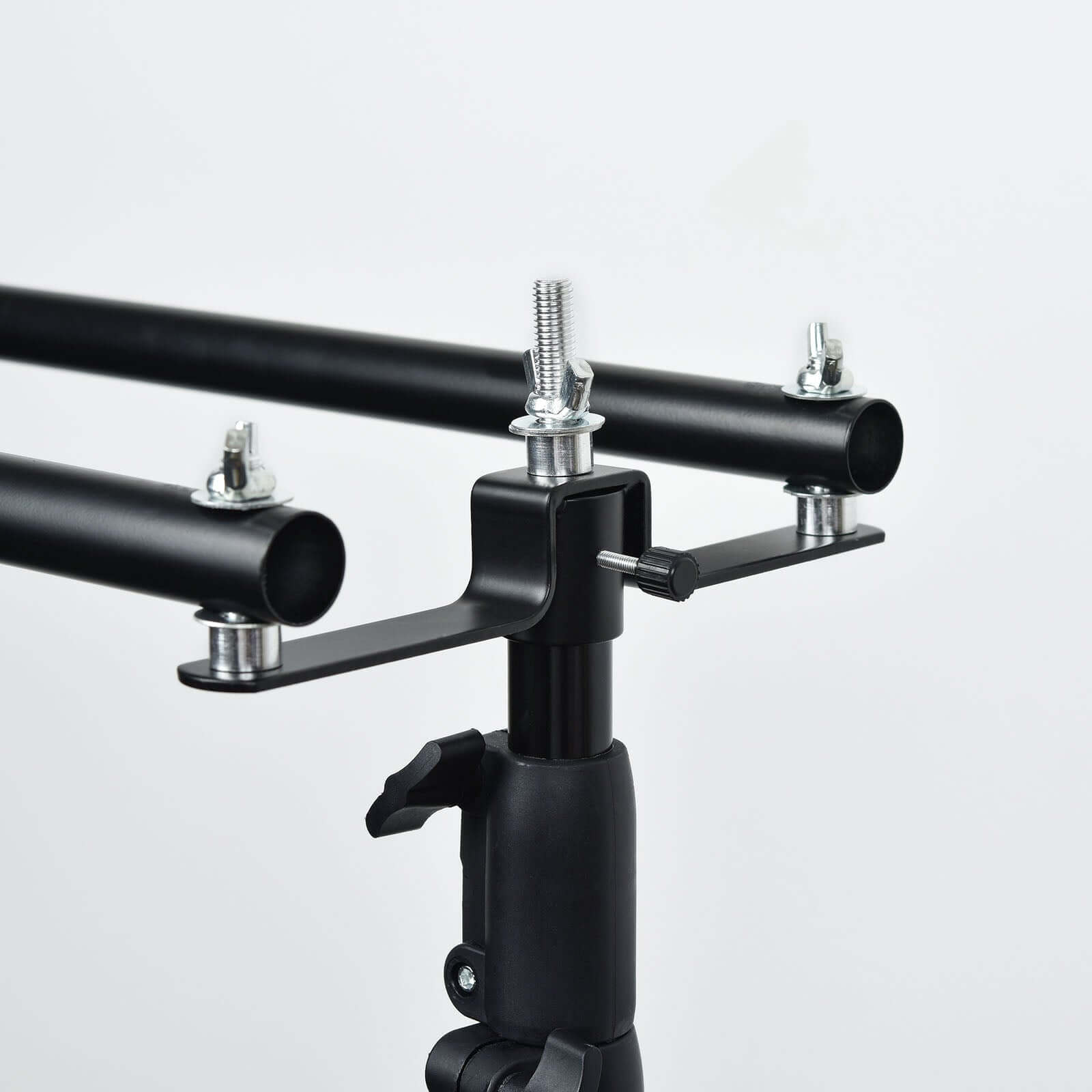 10ft DIY Adjustable Triple Crossbar Kit with Mounting Brackets for Backdrop Stands - Ideal for Studio Use