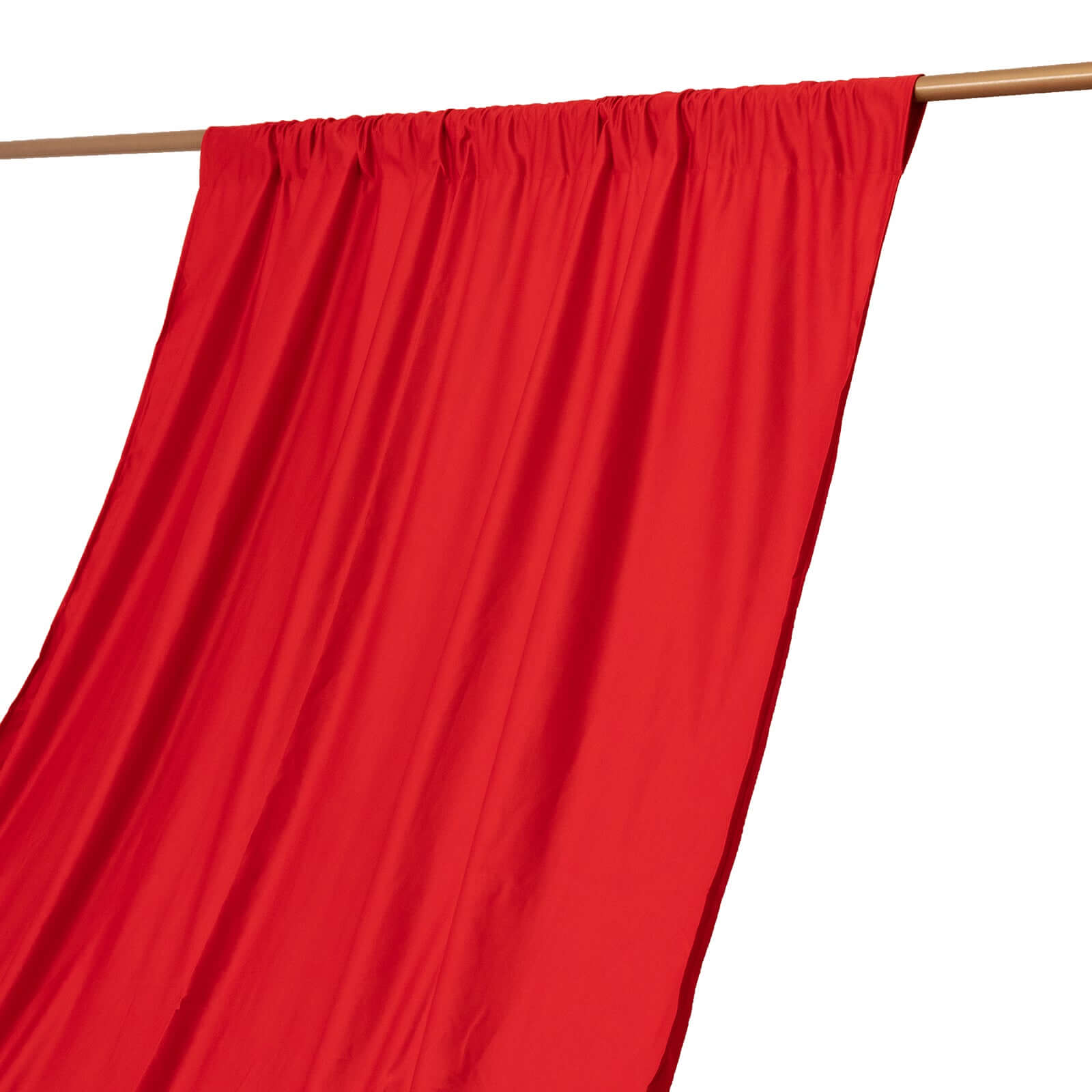 Hot Sale! Red Scuba Polyester Wrinkle-Free Event Curtain Drapes, Durable Flame Resistant Backdrop - 5ftx14ft