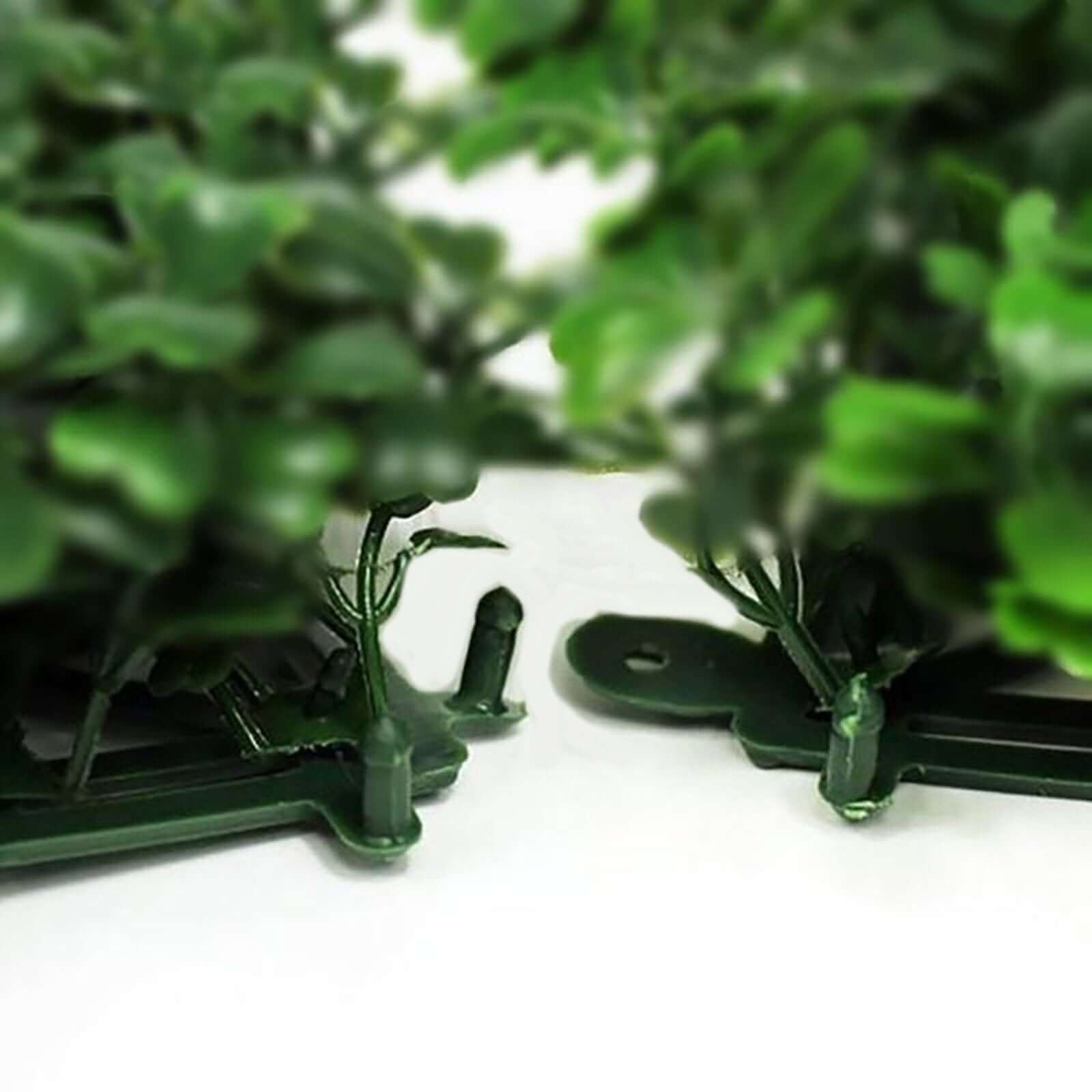11 Sq ft. Dark Green Artificial Boxwood Hedge Garden Wall Backdrop Mat - Set of 4 Panels