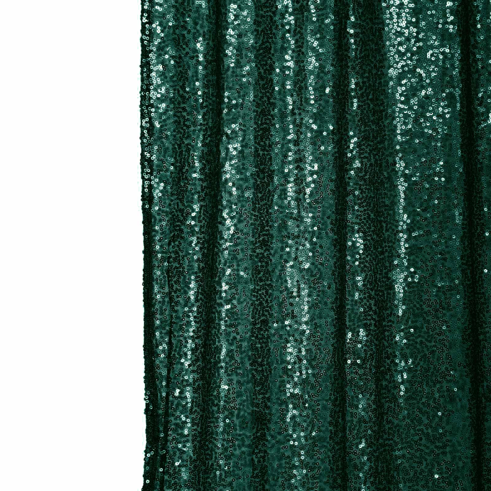 Hunter Emerald Green 8ftx8ft Sequin Event Curtain Drapes - Perfect Backdrop