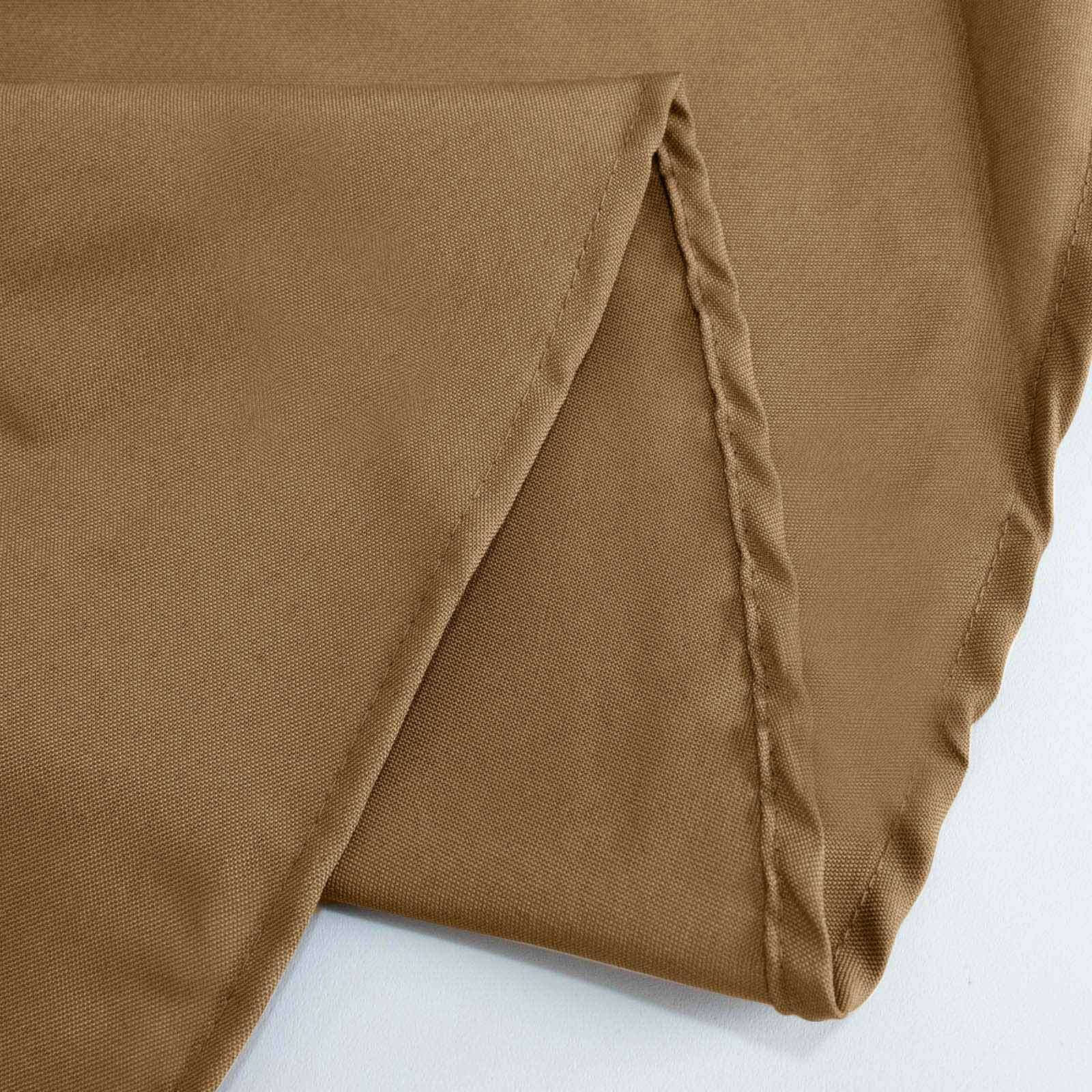 Exclusive Seamless Wrinkle-Resistant Taupe Polyester Tablecloth 90x156