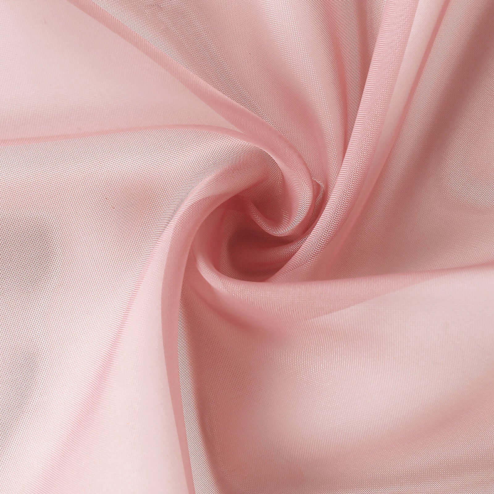 5ft x 32ft High - Quality Dusty Rose Chiffon Flame - Resistant Curtain Panel with Rod Pocket