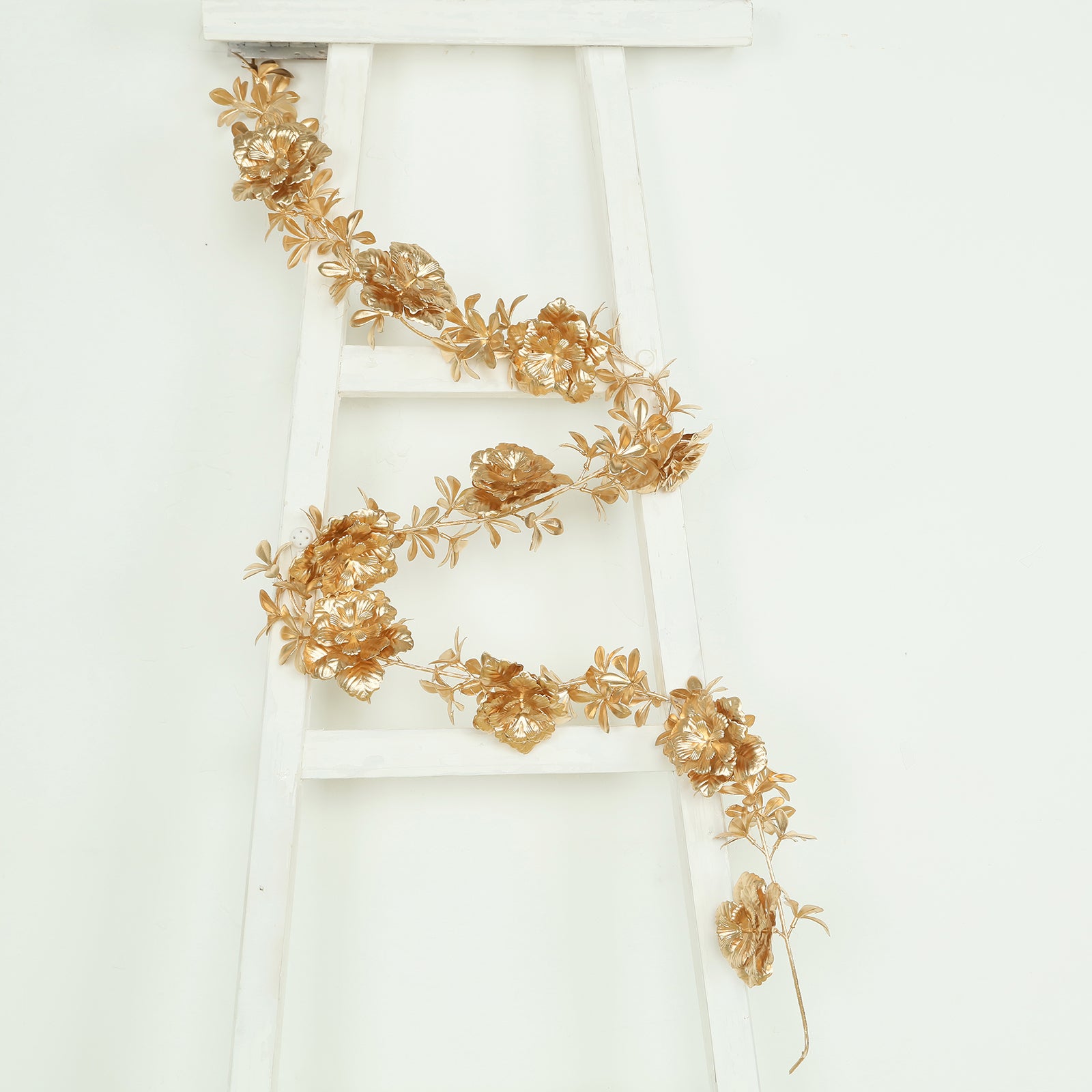 Hot Sale! 6.5ft Metallic Gold Magnolia & Jasmine Artificial Flower Garland for Decor