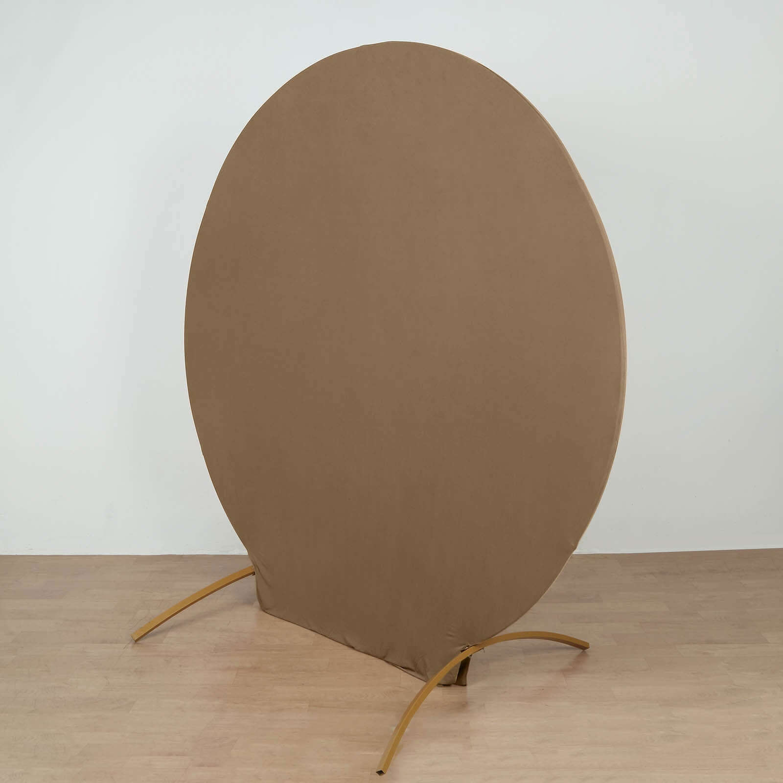 7.5ft Taupe Double-Sided Spandex Fit Cover for Party Backdrop Stand