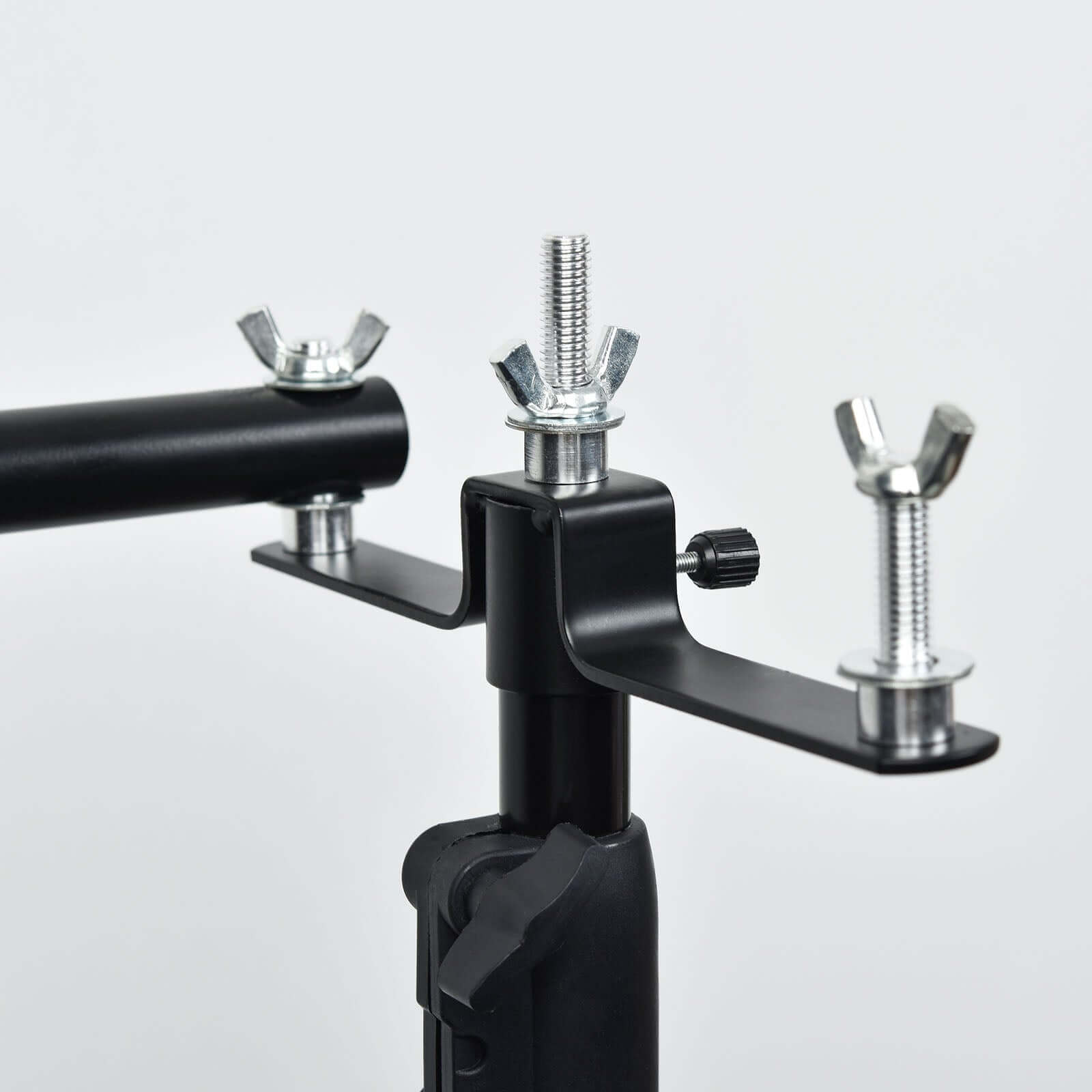 10ft DIY Adjustable Triple Crossbar Kit with Mounting Brackets for Backdrop Stands - Ideal for Studio Use