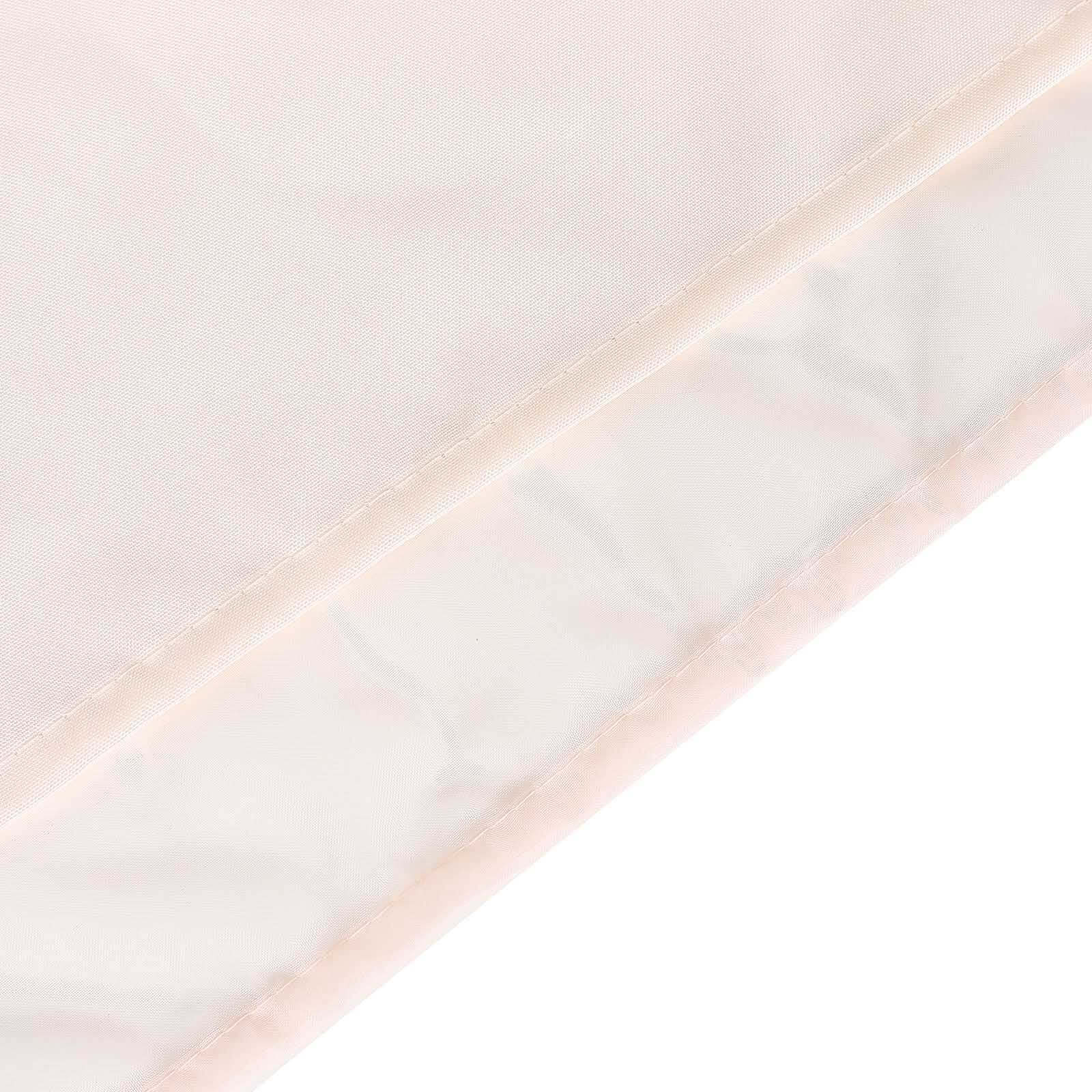 Hot Sale! 10ftx10ft Blush Dual - Layer Chiffon & Polyester Event Curtain Drapes with Rod Pockets