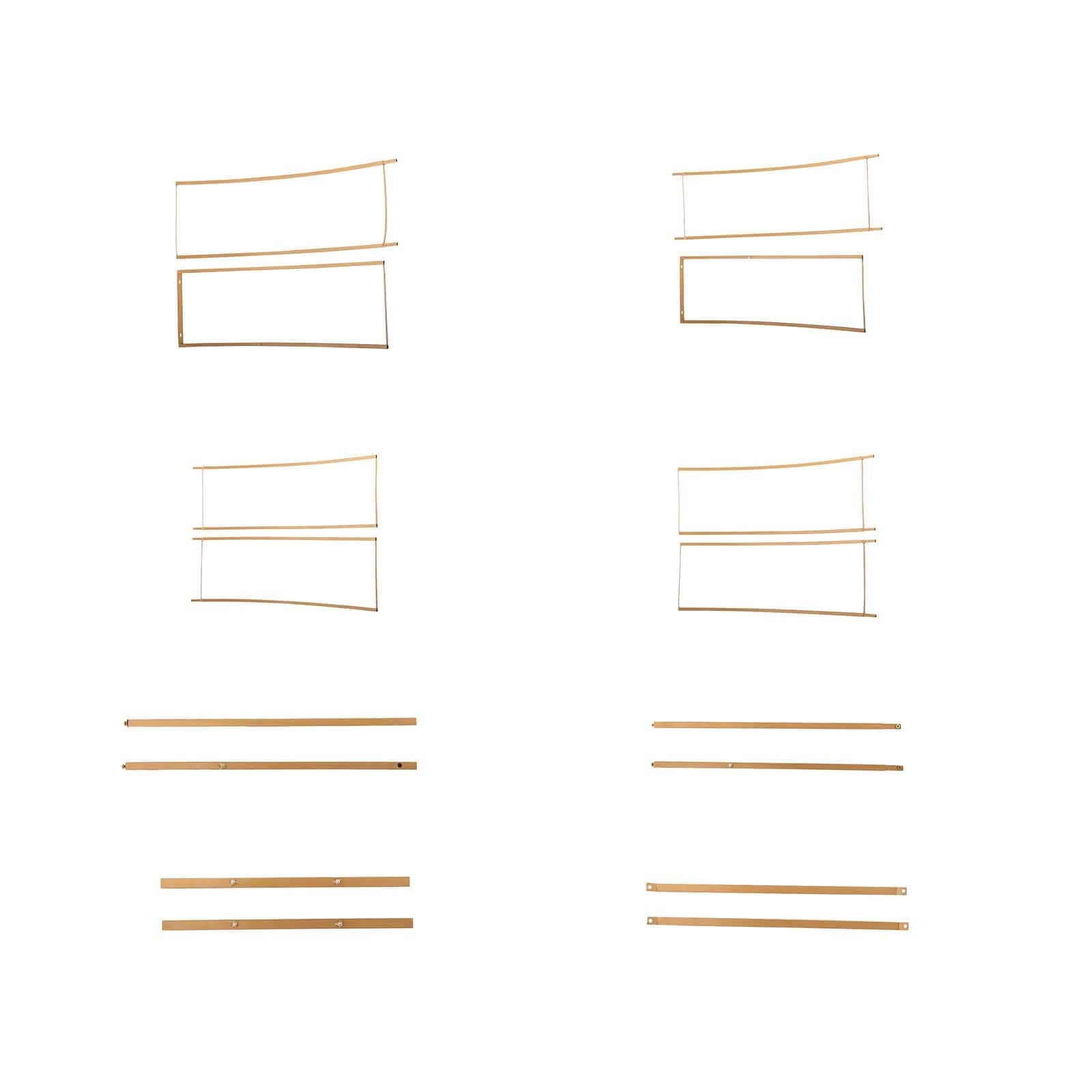 7.5ft Heavy Duty Gold Double Hoop Metal Wedding Arbor - Ideal for Floral & Balloon Decor