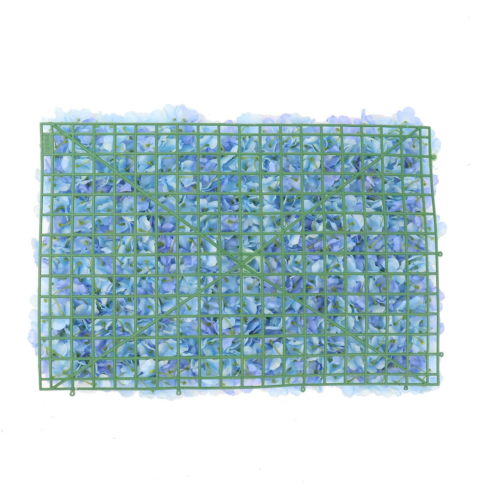 Amazing 11 Sq ft. UV-Protected Light Blue Hydrangea Flower Wall Mat Backdrop - 4 Artificial Panels