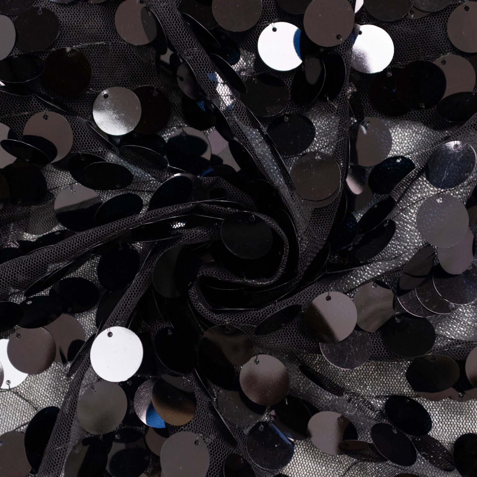 Hot Sale! 6ft Black Double-Sided Payette Sequin Wedding Arch Cover for Half Moon Backdrop Stand