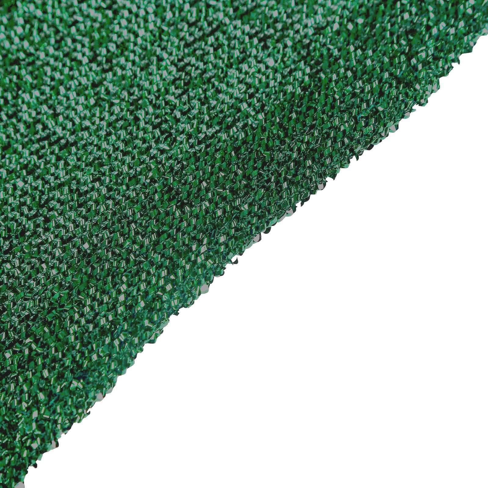 Exclusive 6ft Hunter Emerald Green Shimmer Tinsel Spandex Cover for Fitted Round Top Wedding Arch