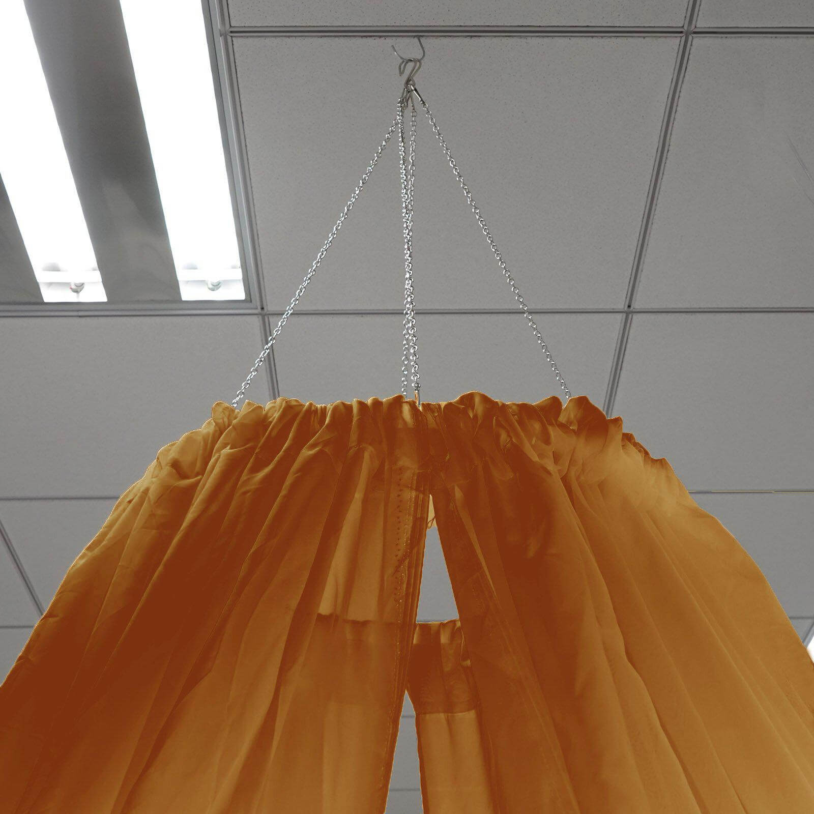 Get Durable 10ft x 30ft Gold Flame - Resistant Ceiling Drape Panels