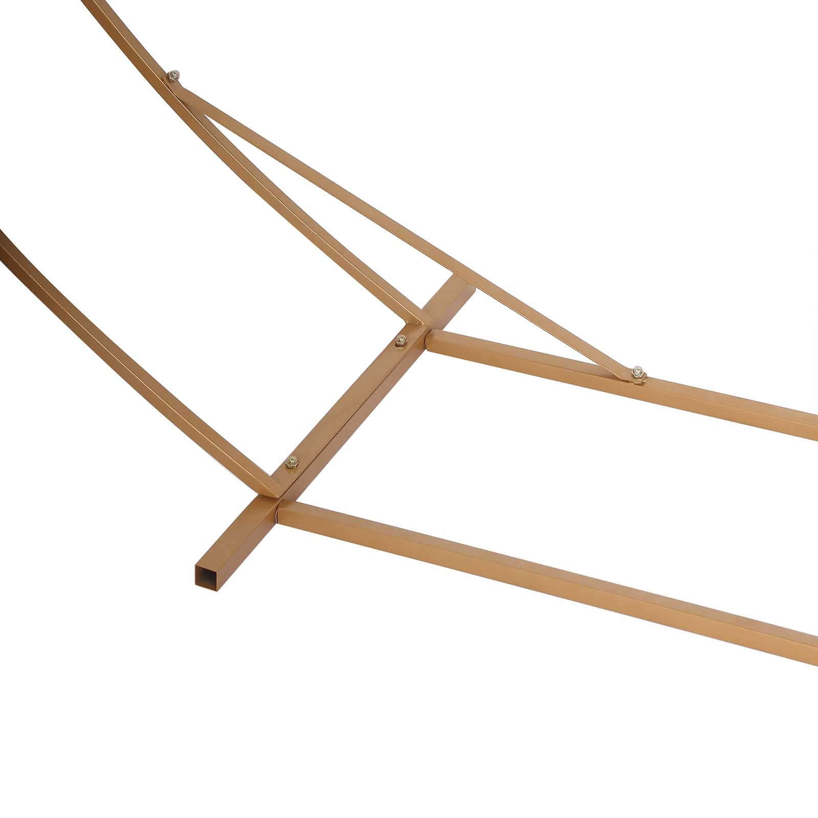 7.5ft Heavy Duty Gold Double Hoop Metal Wedding Arbor - Ideal for Floral & Balloon Decor