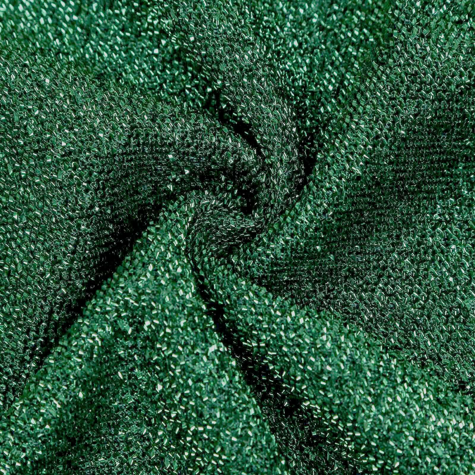 Exclusive 6ft Hunter Emerald Green Shimmer Tinsel Spandex Cover for Fitted Round Top Wedding Arch