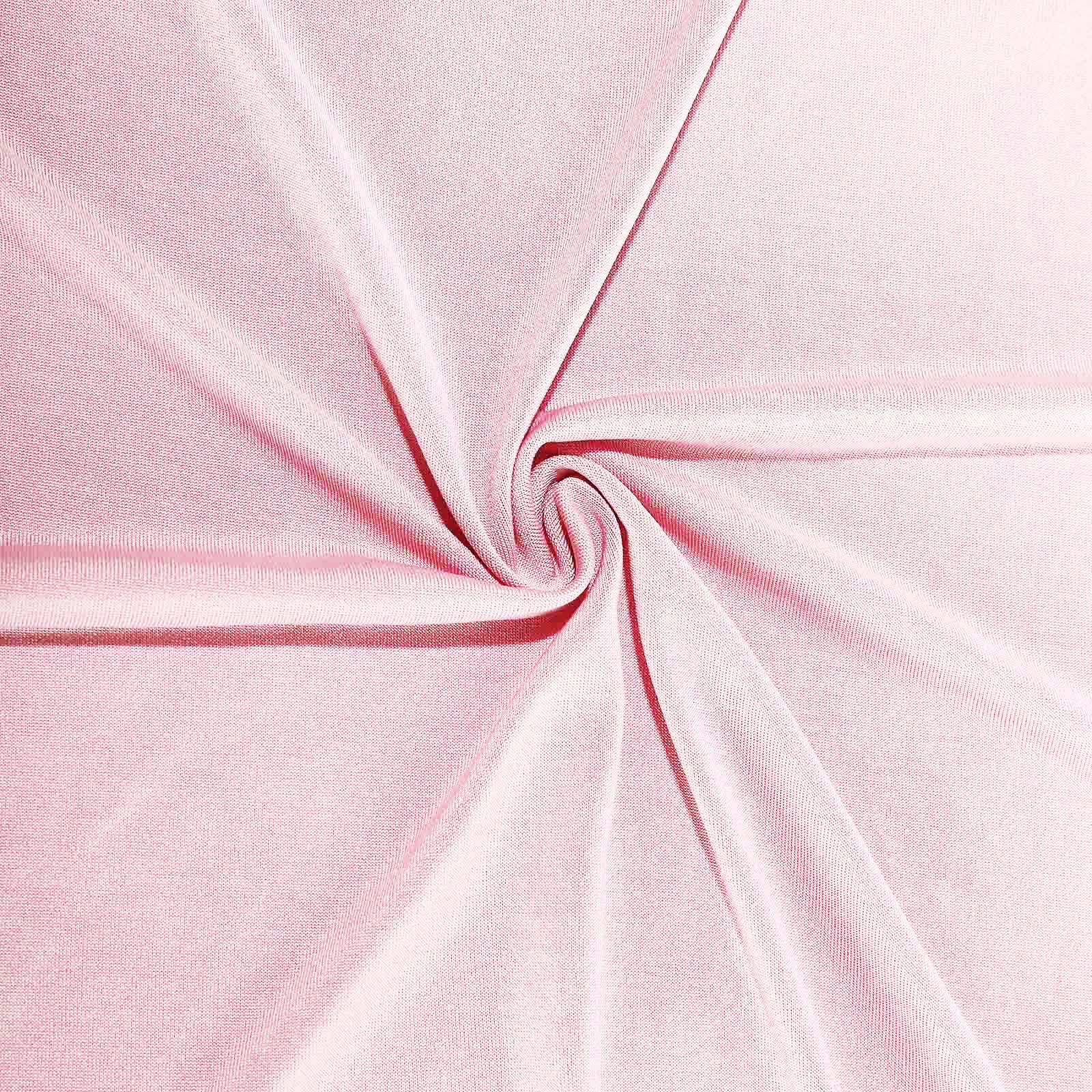 Pink Wrinkle-Free 4-Way Stretch Spandex Event Backdrop Drapes with Rod Pockets - 5ft x 10ft