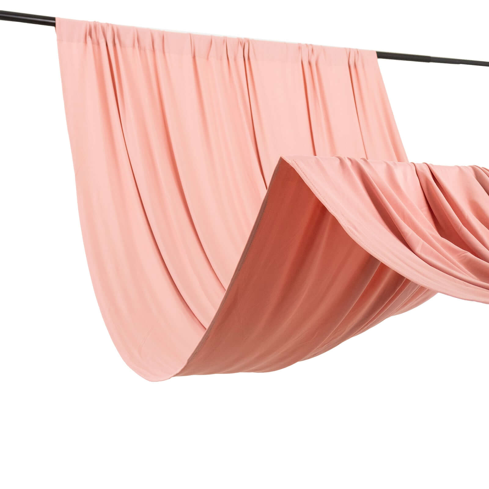 Hot! Dusty Rose 5ftx10ft Wrinkle-Free 4-Way Stretch Spandex Event Curtain with Rod Pockets