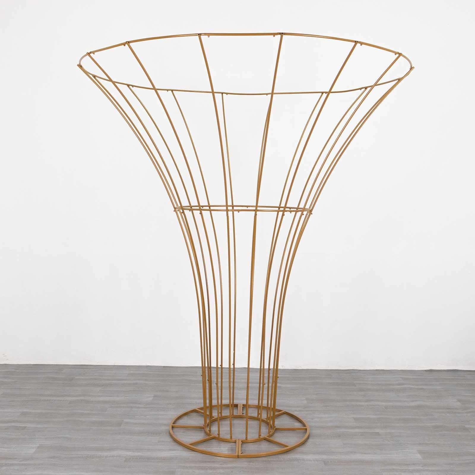 6.5ft Gold Blossom - Style Metal Floor Standing Wedding Floral Display Pedestal