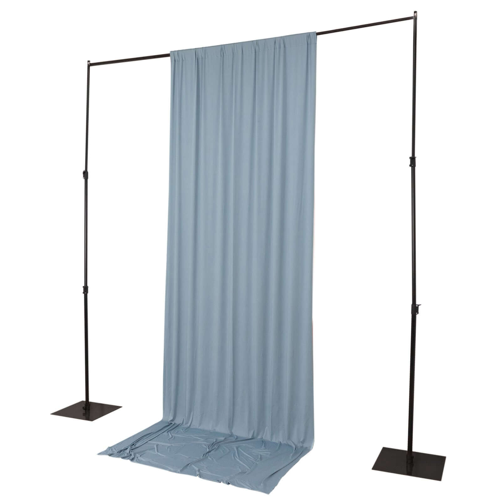 Hot! Dusty Blue 4-Way Stretch Spandex Wrinkle-Free Event Curtain - 5ftx12ft