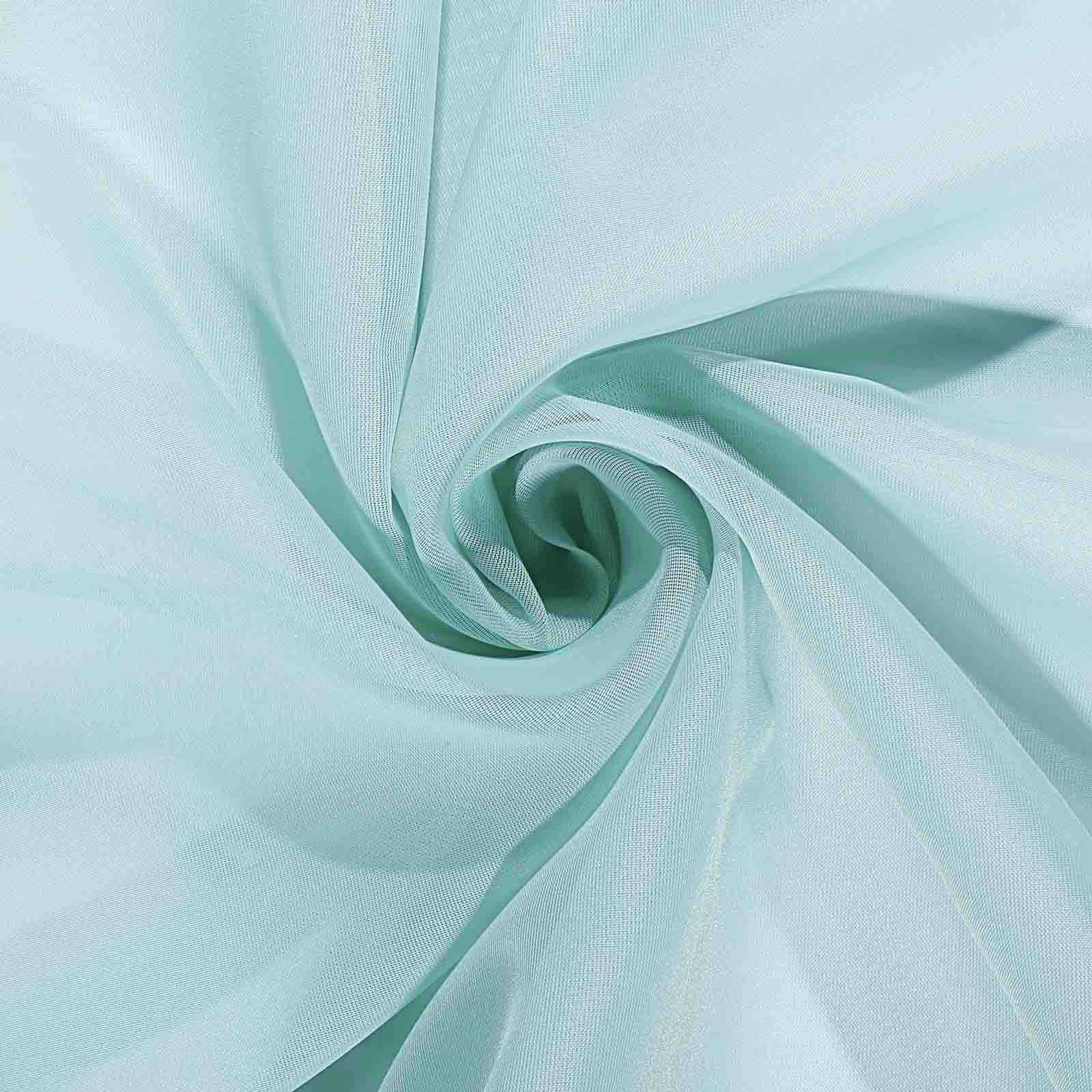 2-Pack Dusty Sage Green Flame-Resistant Chiffon Event Curtains, 10ftx10ft - Great for Events!