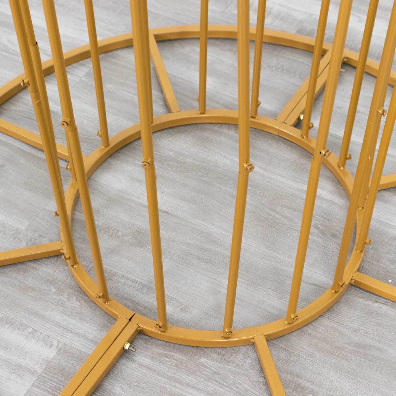 6.5ft Gold Blossom - Style Metal Floor Standing Wedding Floral Display Pedestal