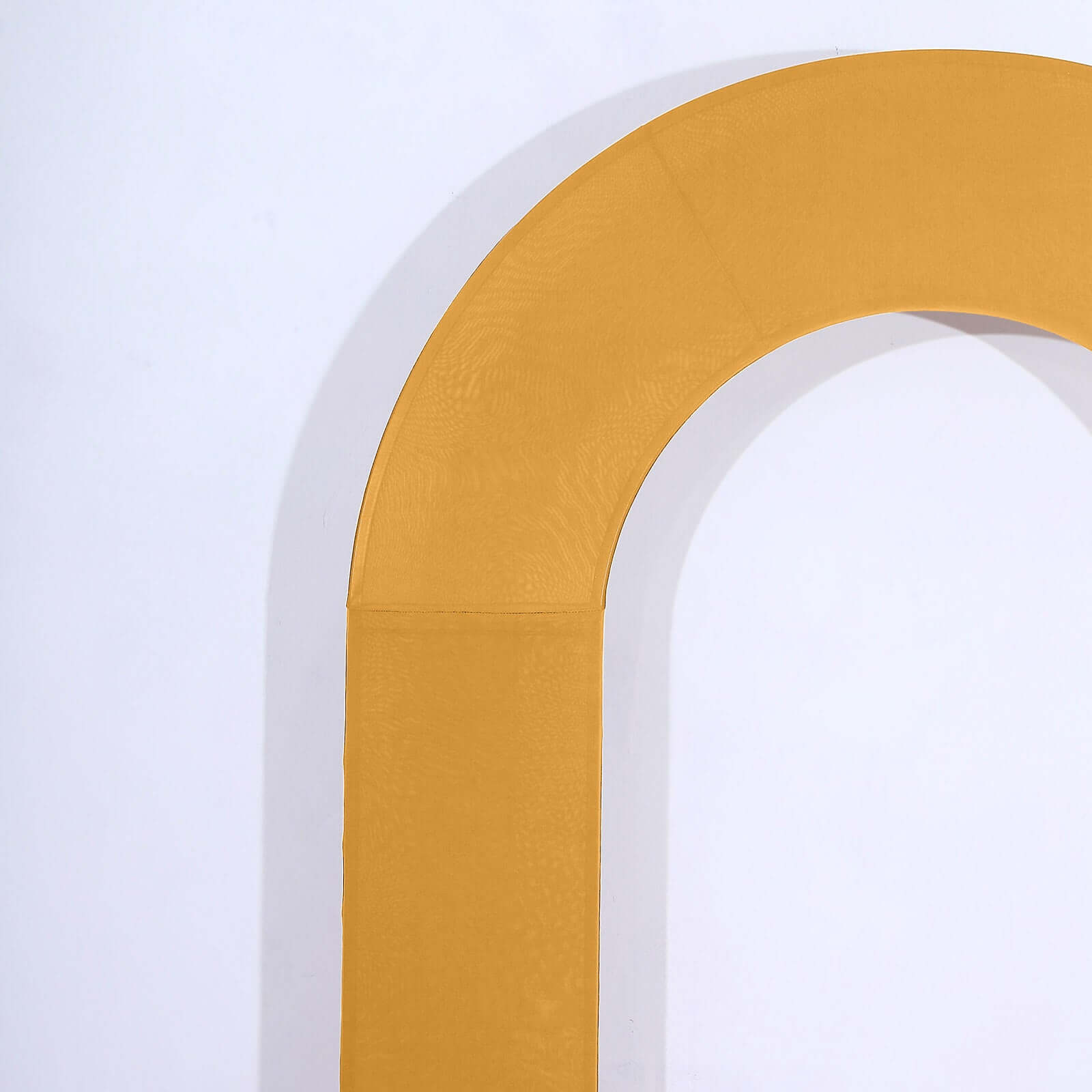8ft Double-Sided Gold U-Shaped Spandex Fitted Slipcover for Wedding Arch