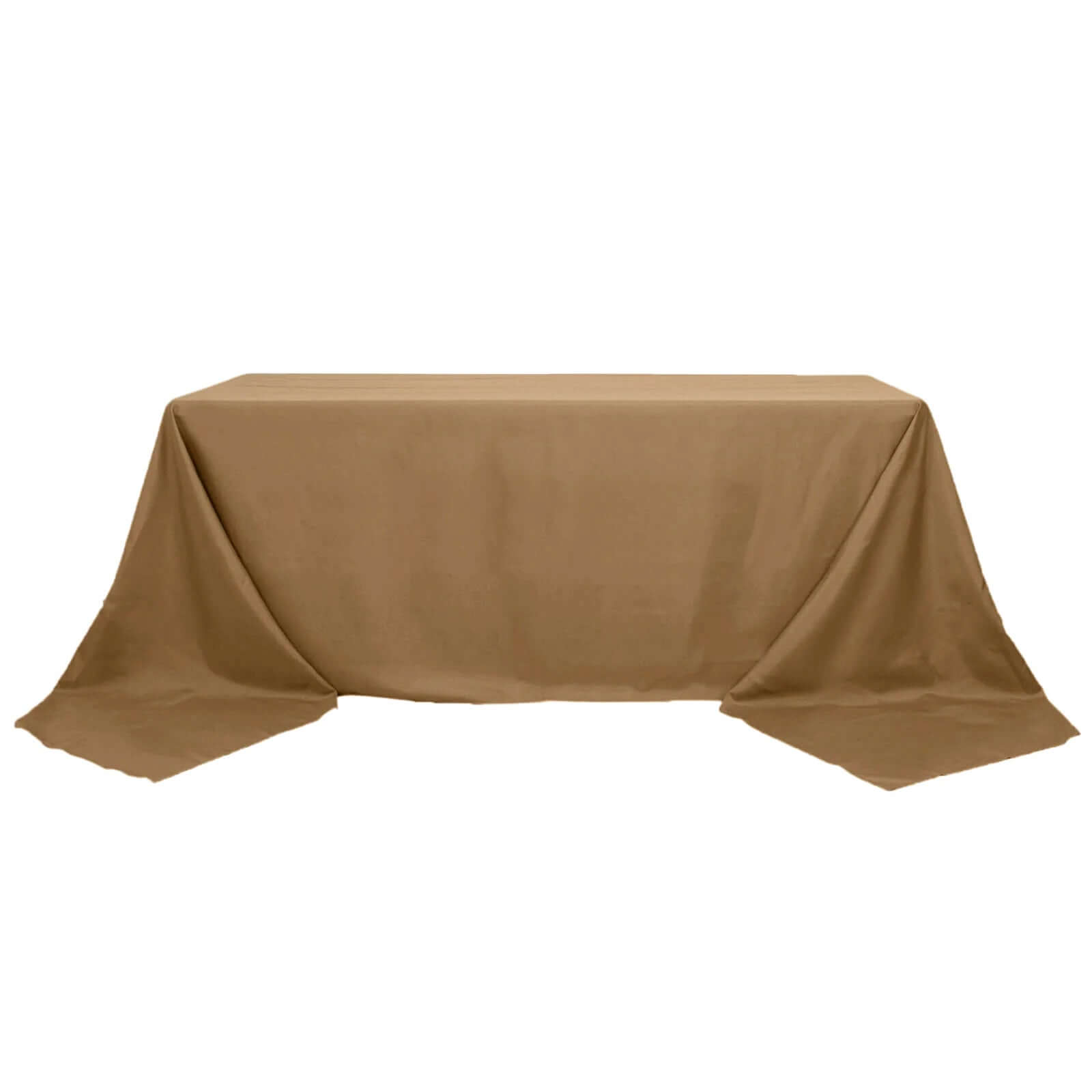 Exclusive Seamless Wrinkle-Resistant Taupe Polyester Tablecloth 90x156