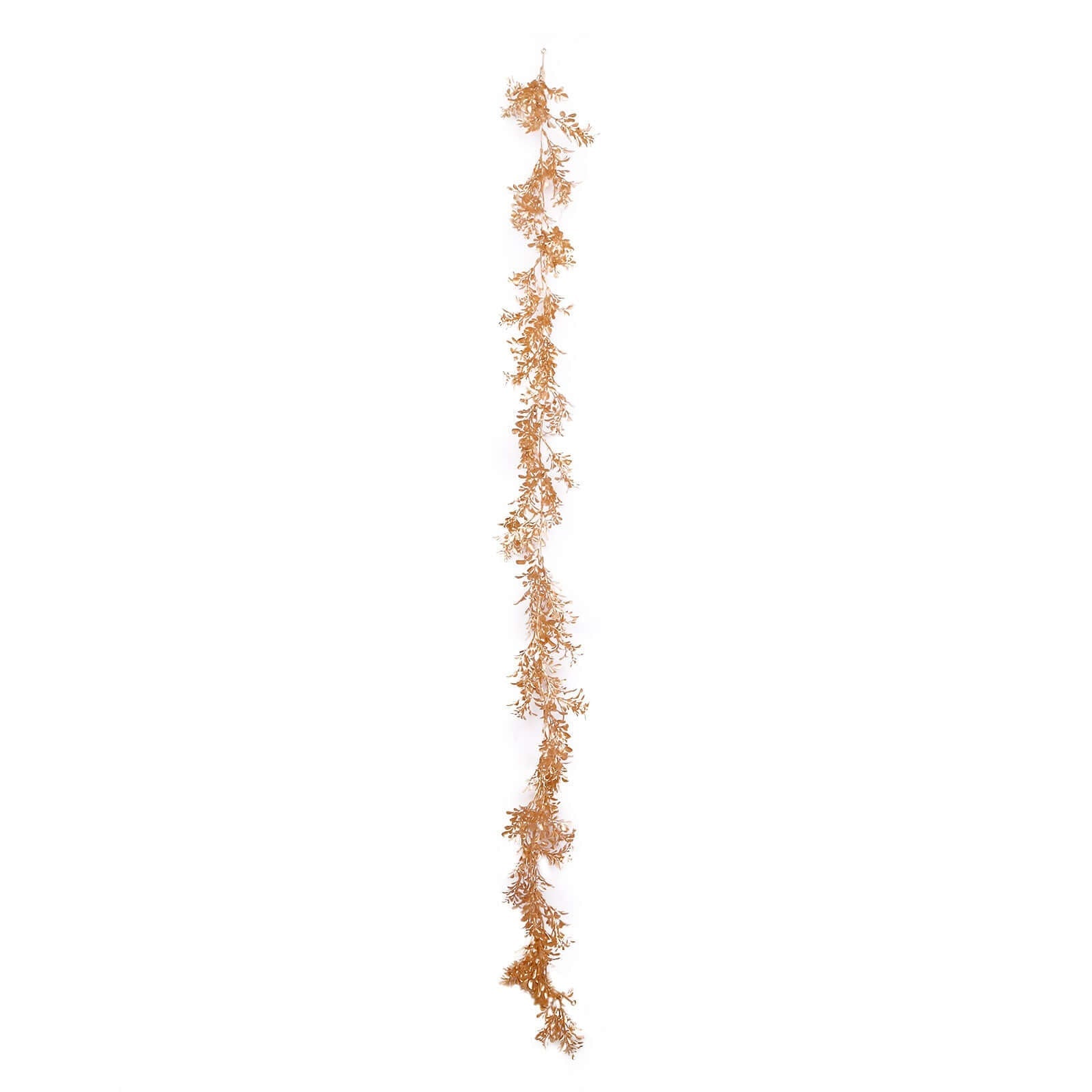 6ft Metallic Gold Artificial Boxwood Leaf Table Garland - Ideal for Modern Event Decor