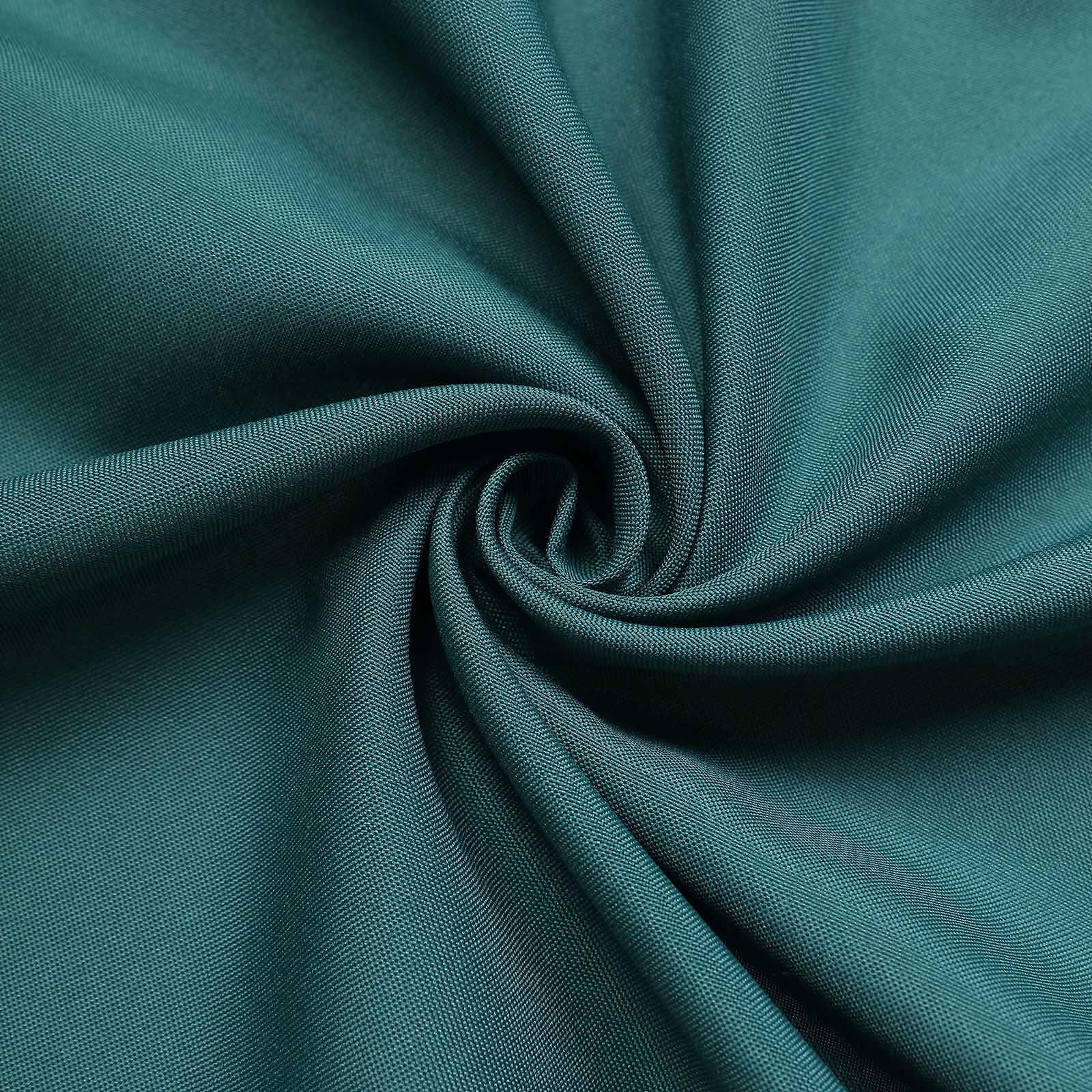 2-Pack 10ftx8ft Peacock Teal Polyester Event Drapes with Rod Pockets, 130 GSM