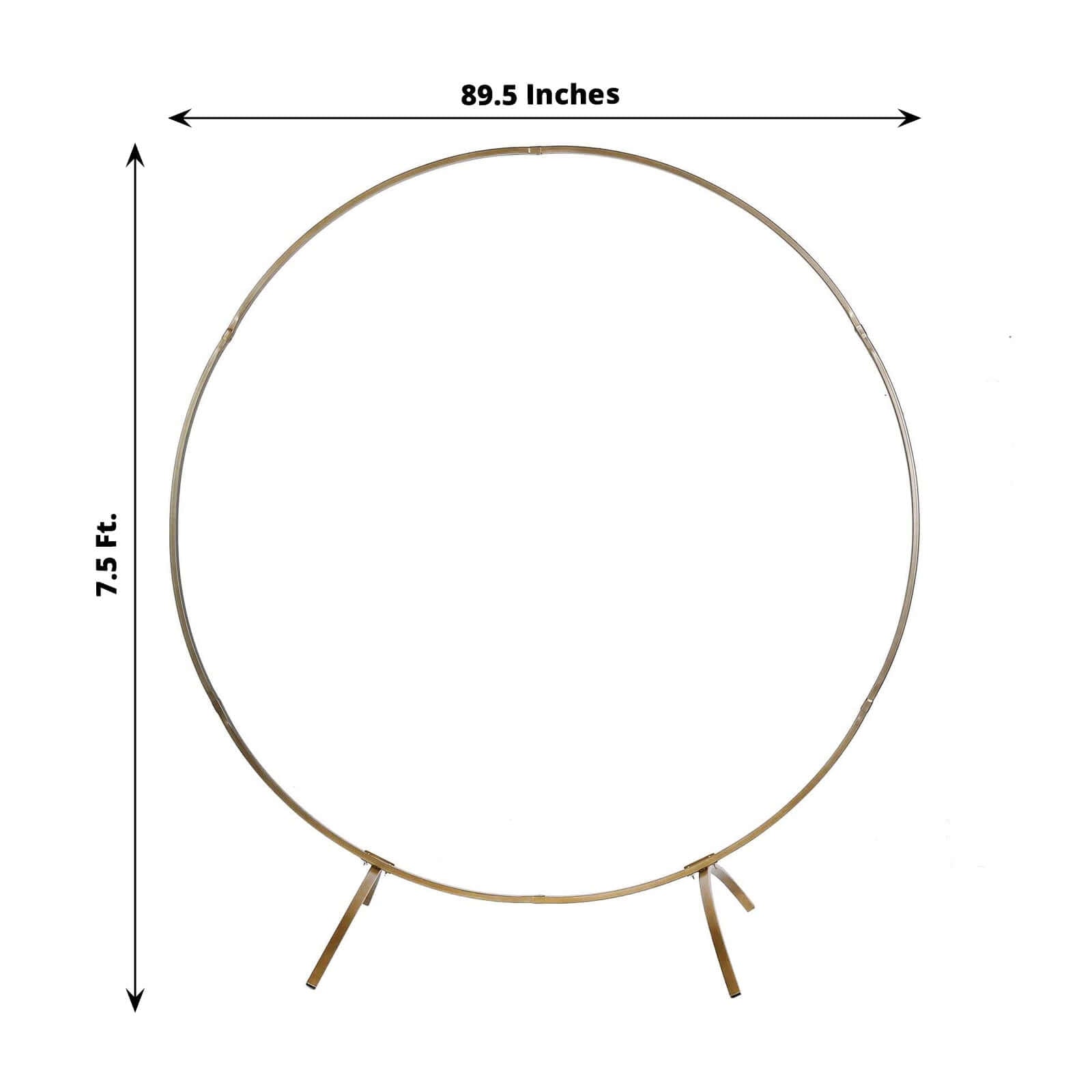 7.5ft Gold Heavy Duty Metal Round Wedding Arch Stand - Ideal for Photos