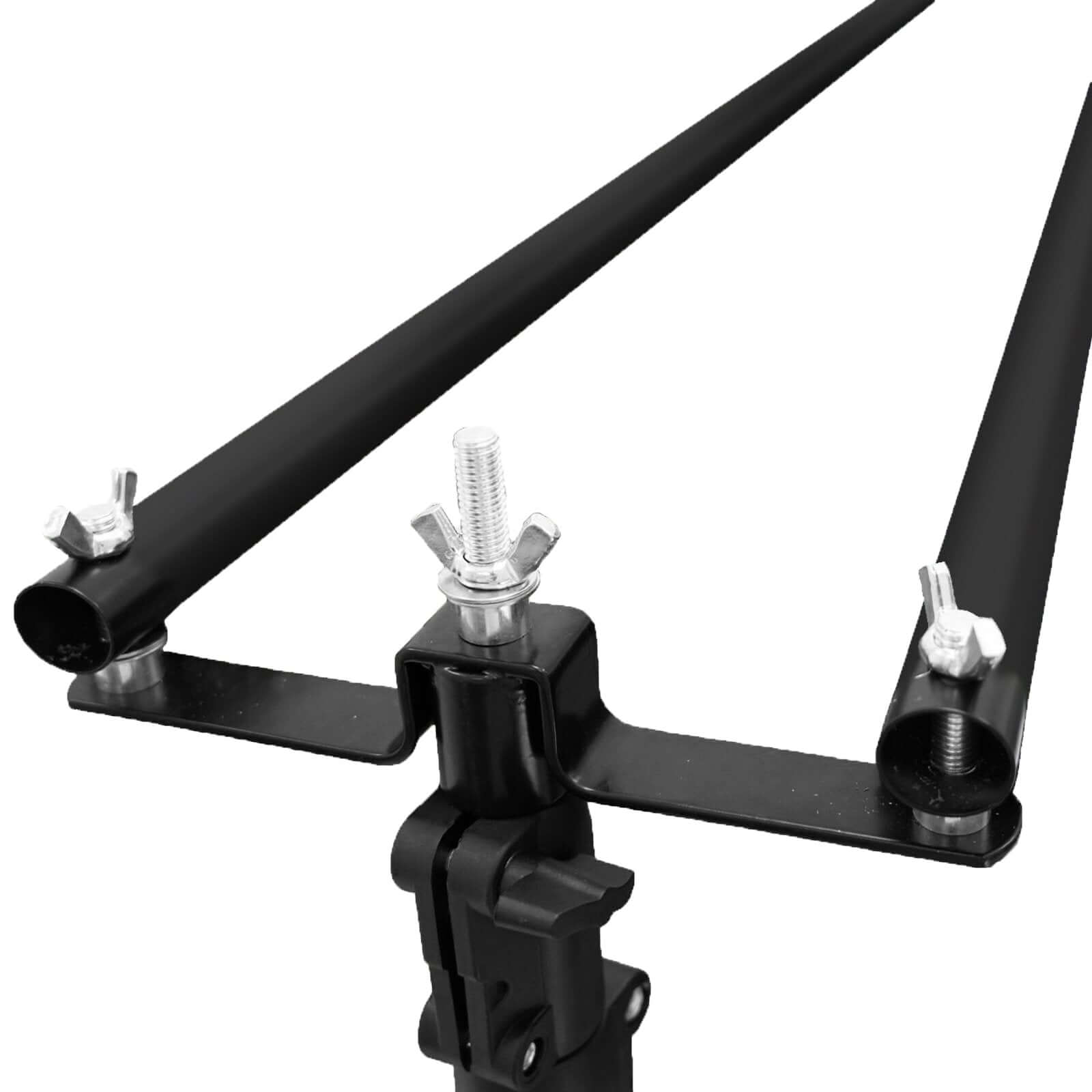 10ft DIY Adjustable Triple Crossbar Kit with Mounting Brackets for Backdrop Stands - Ideal for Studio Use