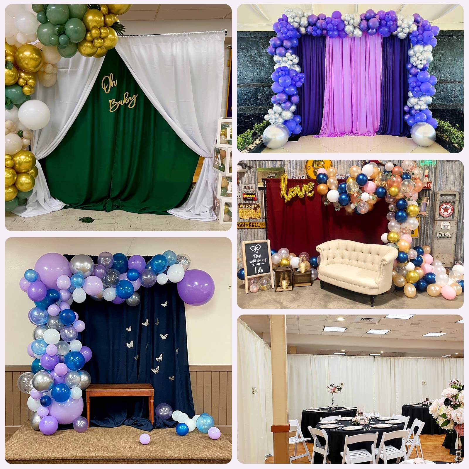 Hot Sale! Red Scuba Polyester Wrinkle-Free Event Curtain Drapes, Durable Flame Resistant Backdrop - 5ftx14ft