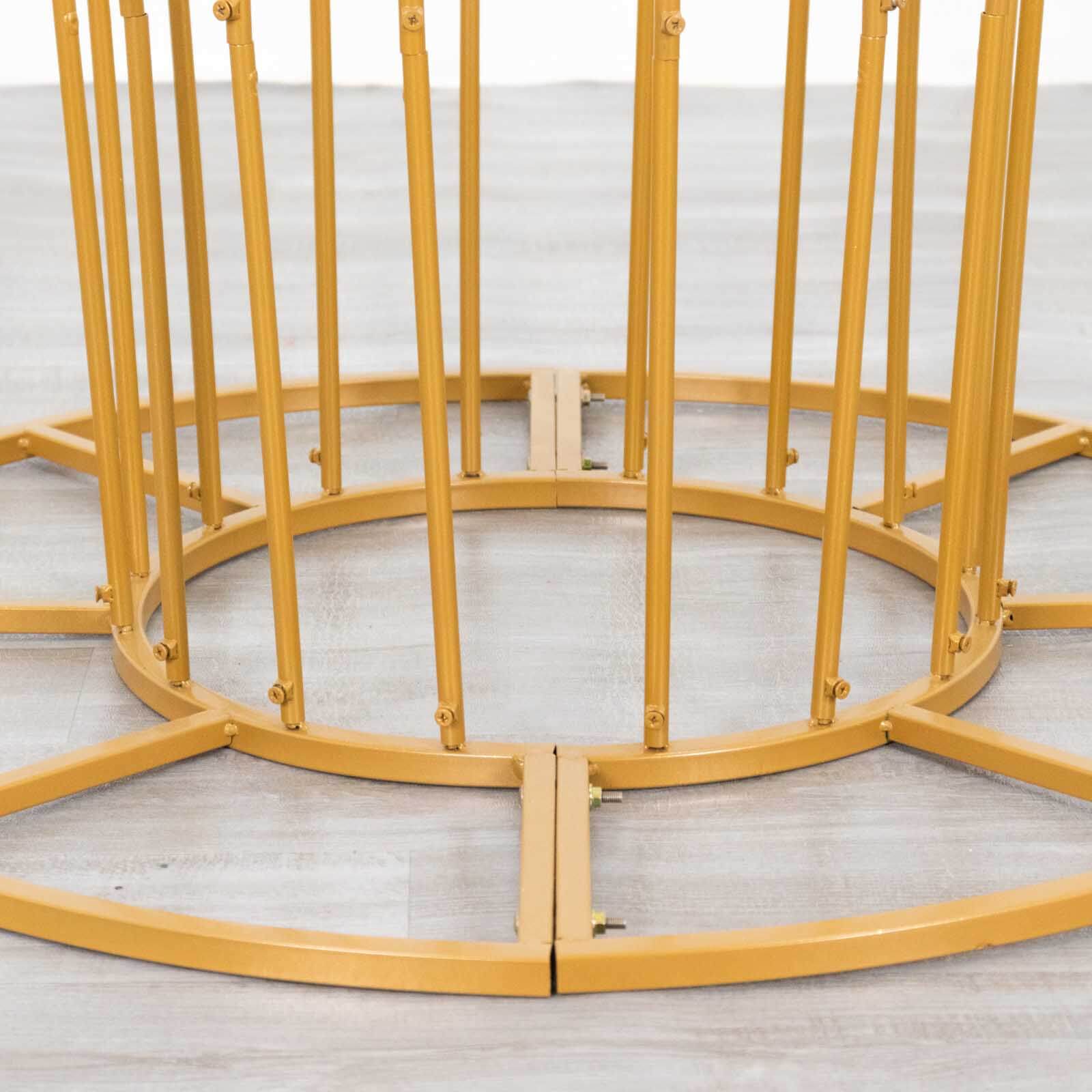 6.5ft Gold Blossom - Style Metal Floor Standing Wedding Floral Display Pedestal