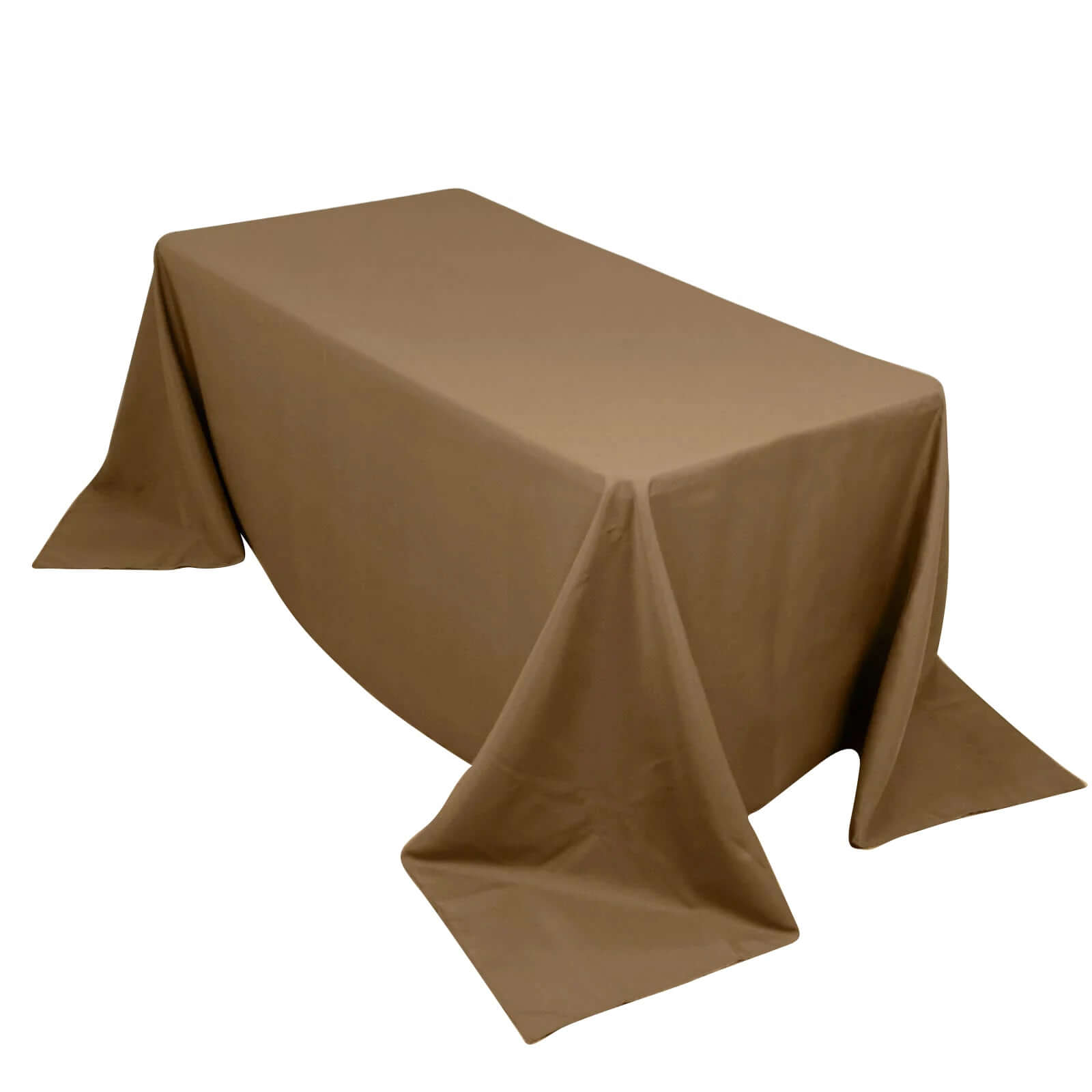 Exclusive Seamless Wrinkle-Resistant Taupe Polyester Tablecloth 90x156